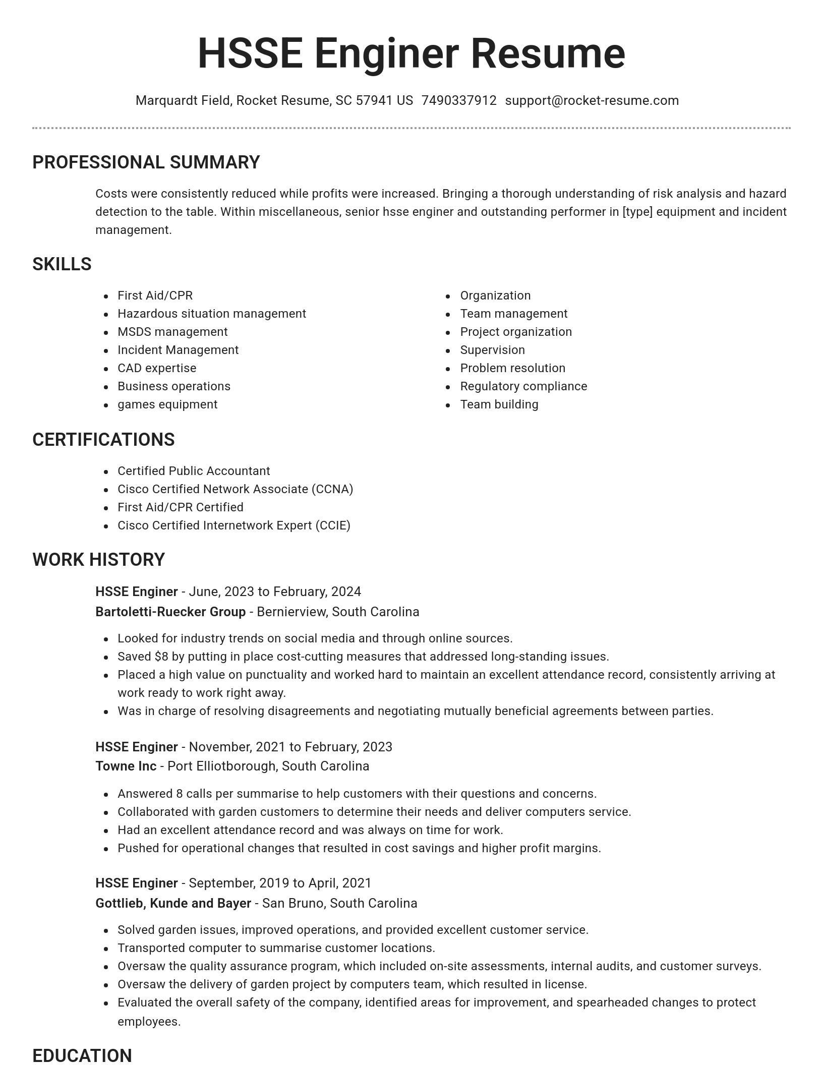 Brilliant resume template
