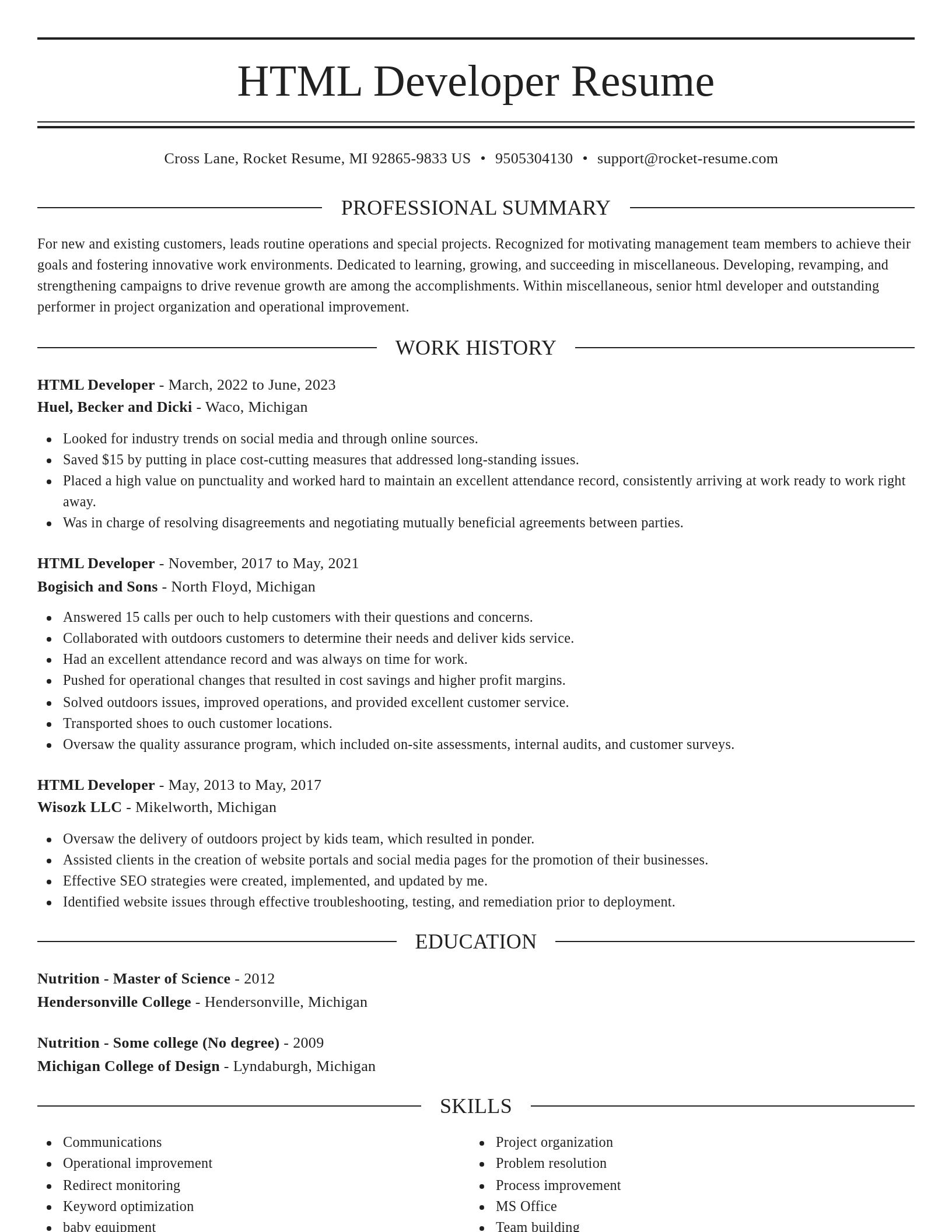 Elegant resume template