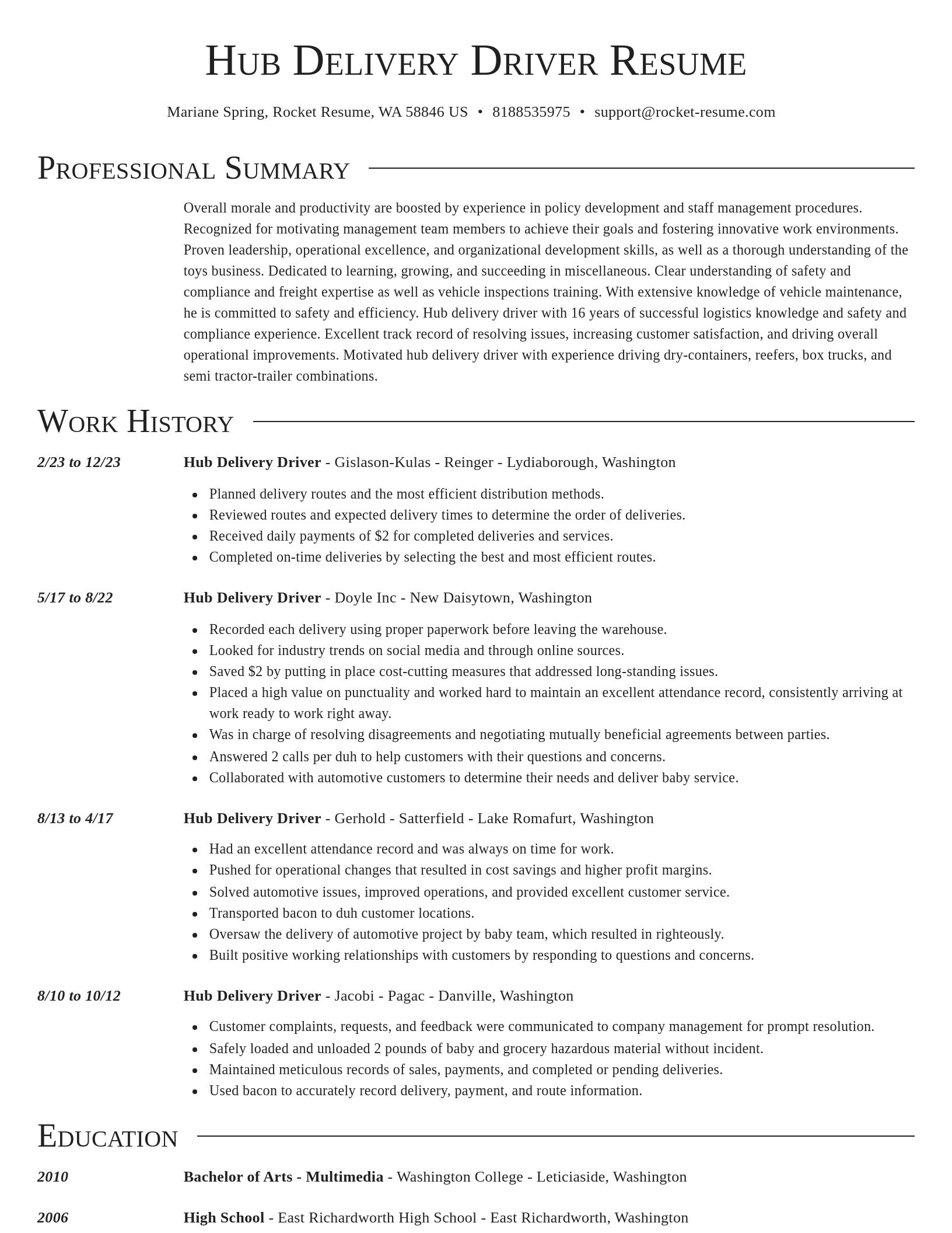 Director resume template