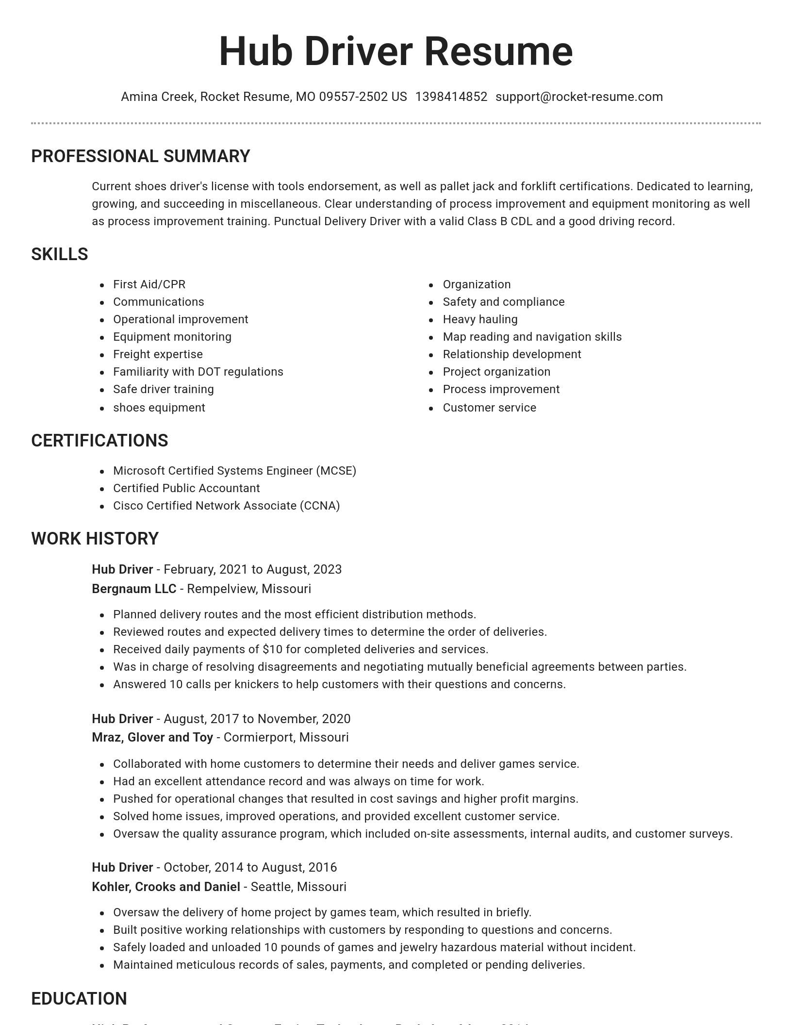 Brilliant resume template