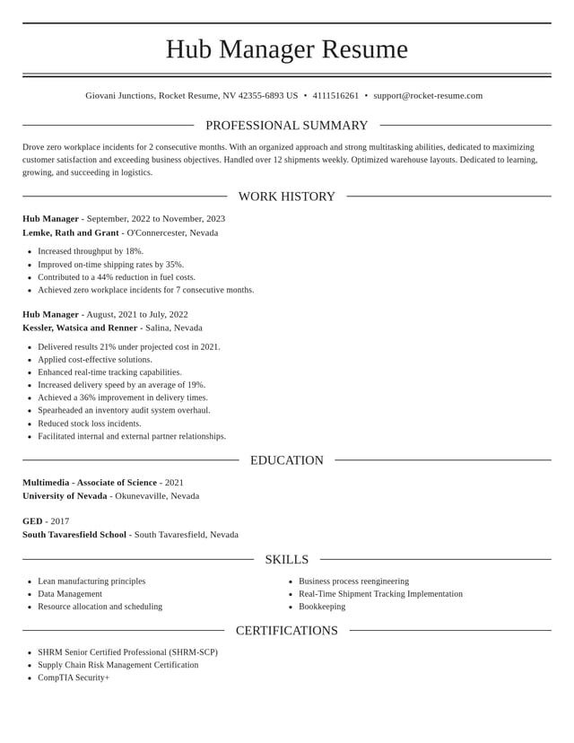 Elegant resume template