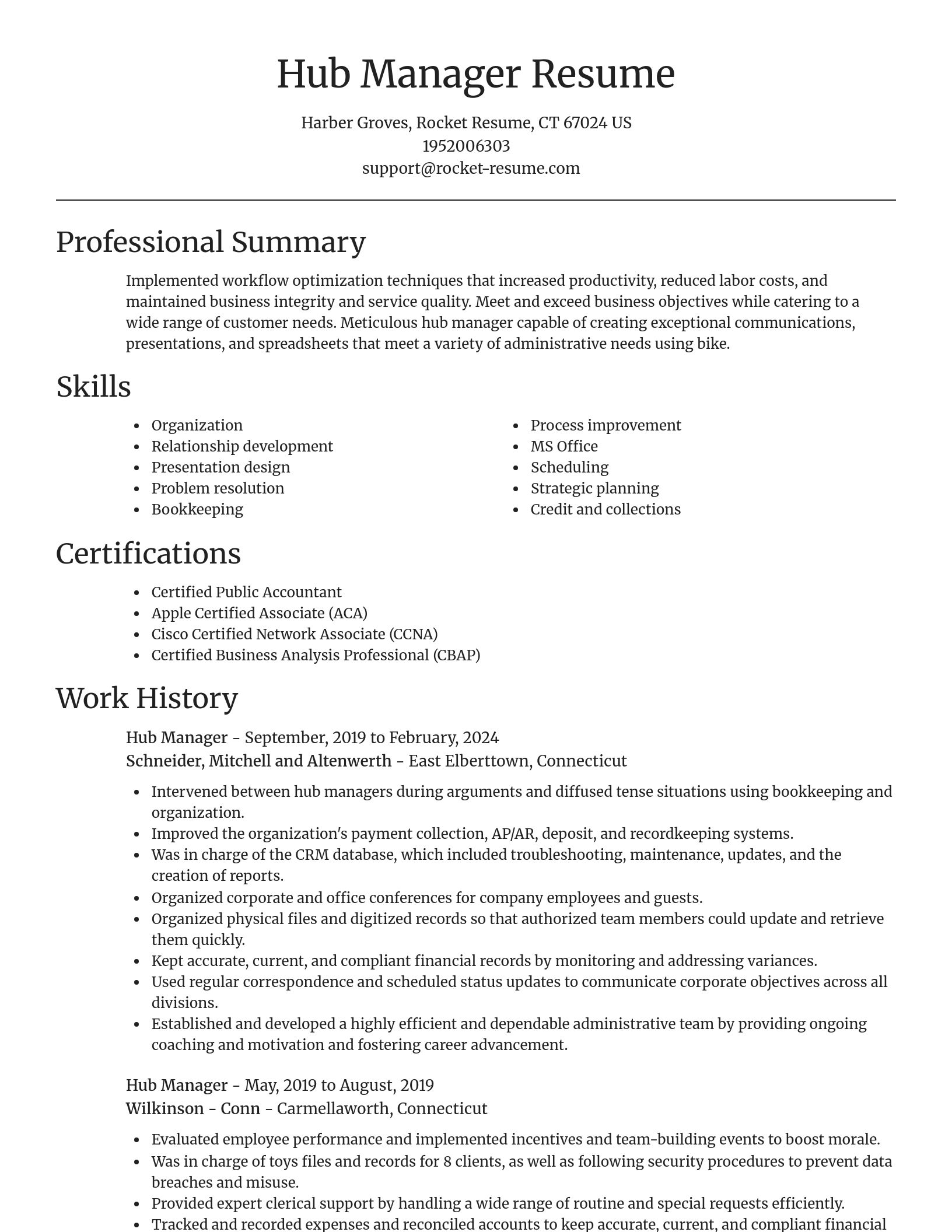 Focal Point resume template