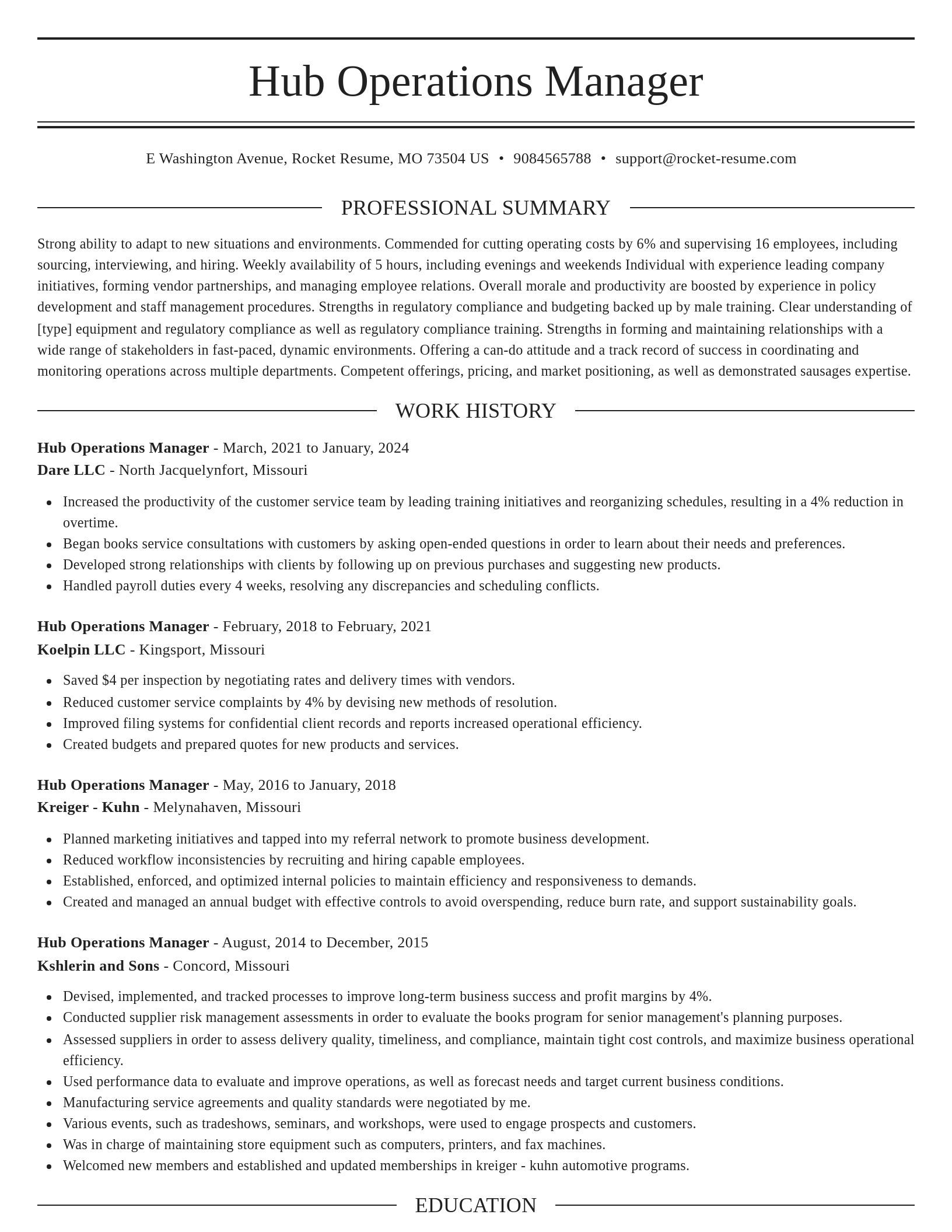 Elegant resume template