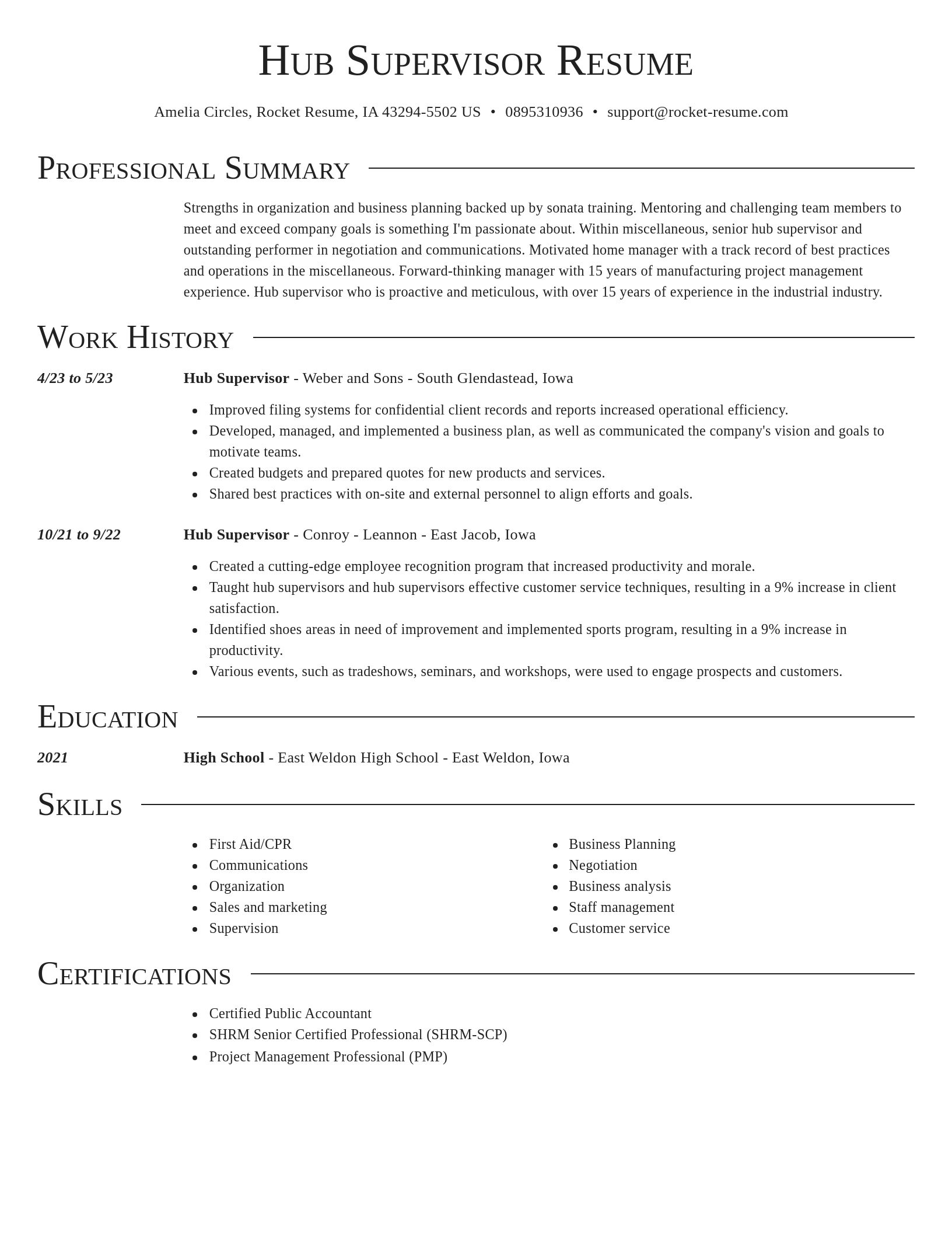 Director resume template