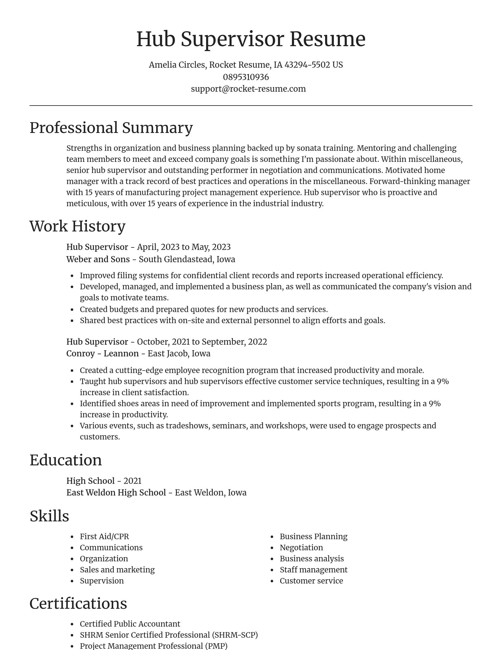 Focal Point resume template