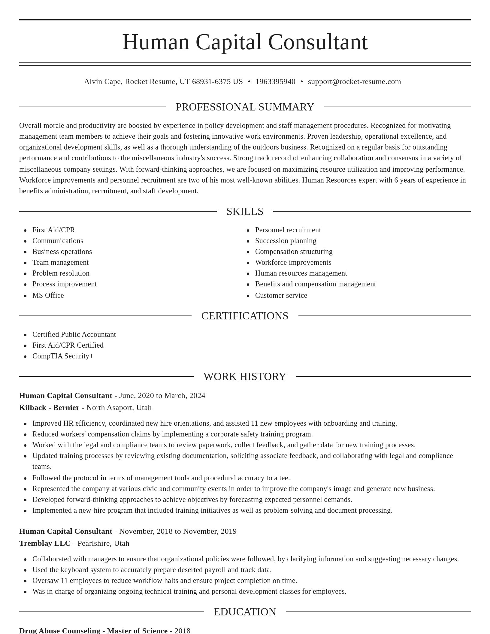 Elegant resume template