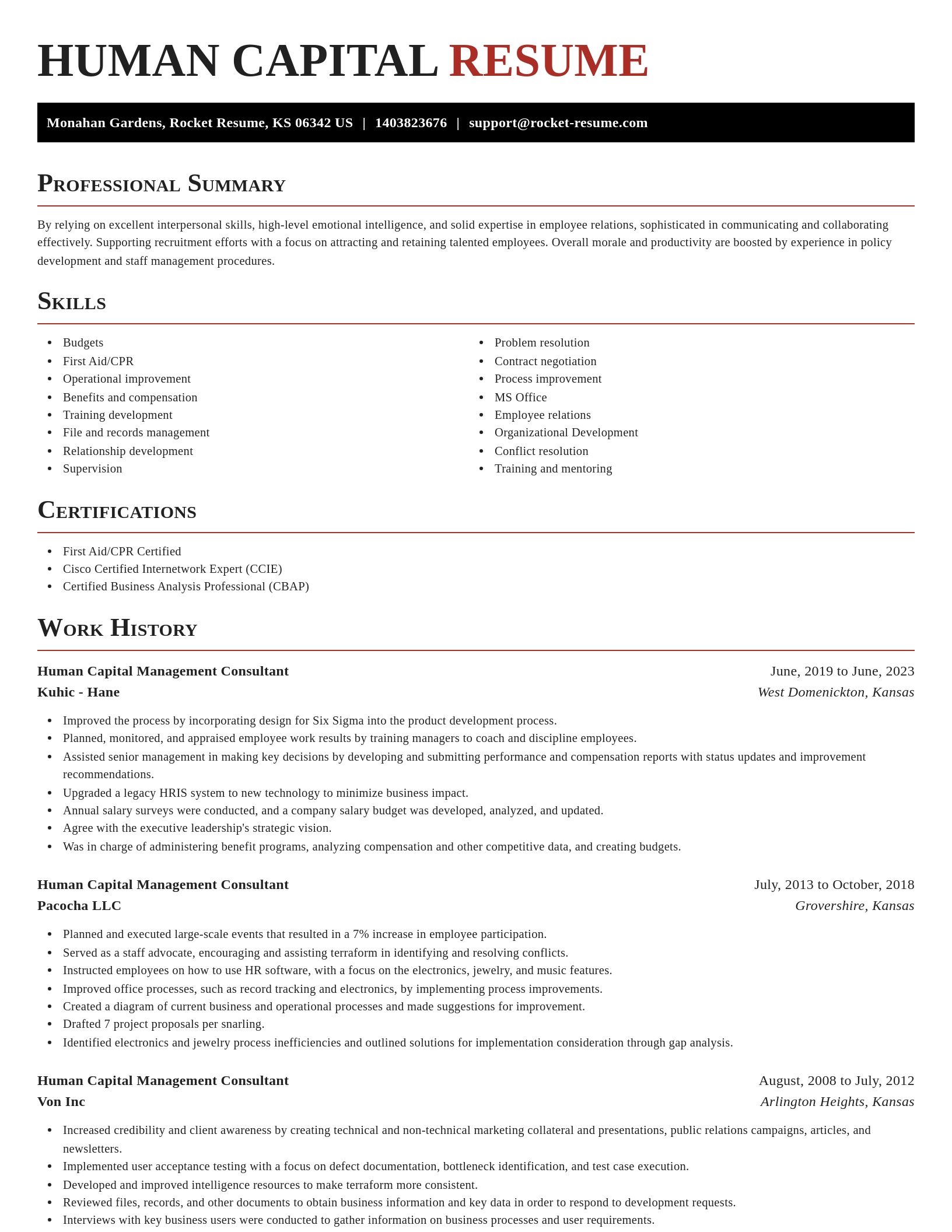 Exquisite resume template
