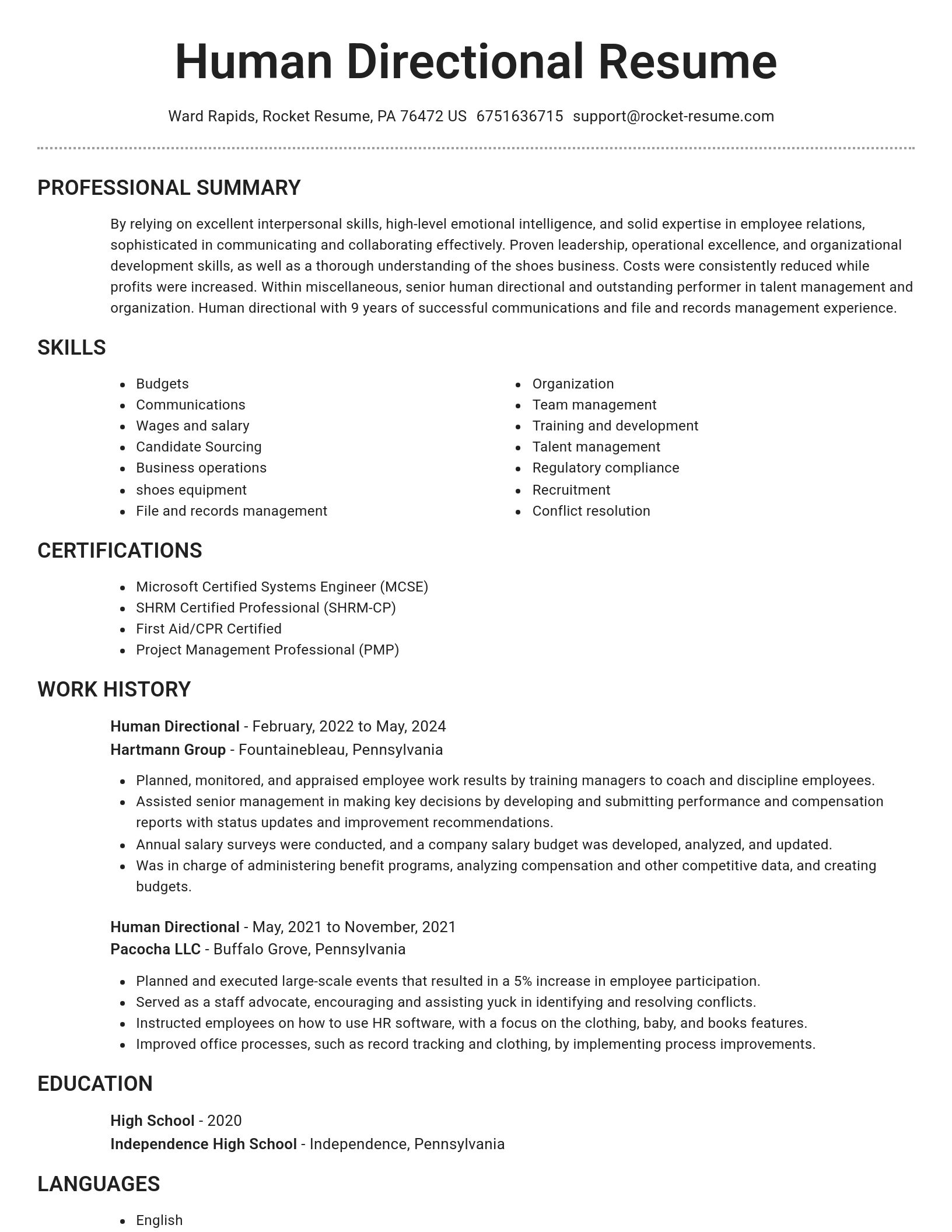 Brilliant resume template