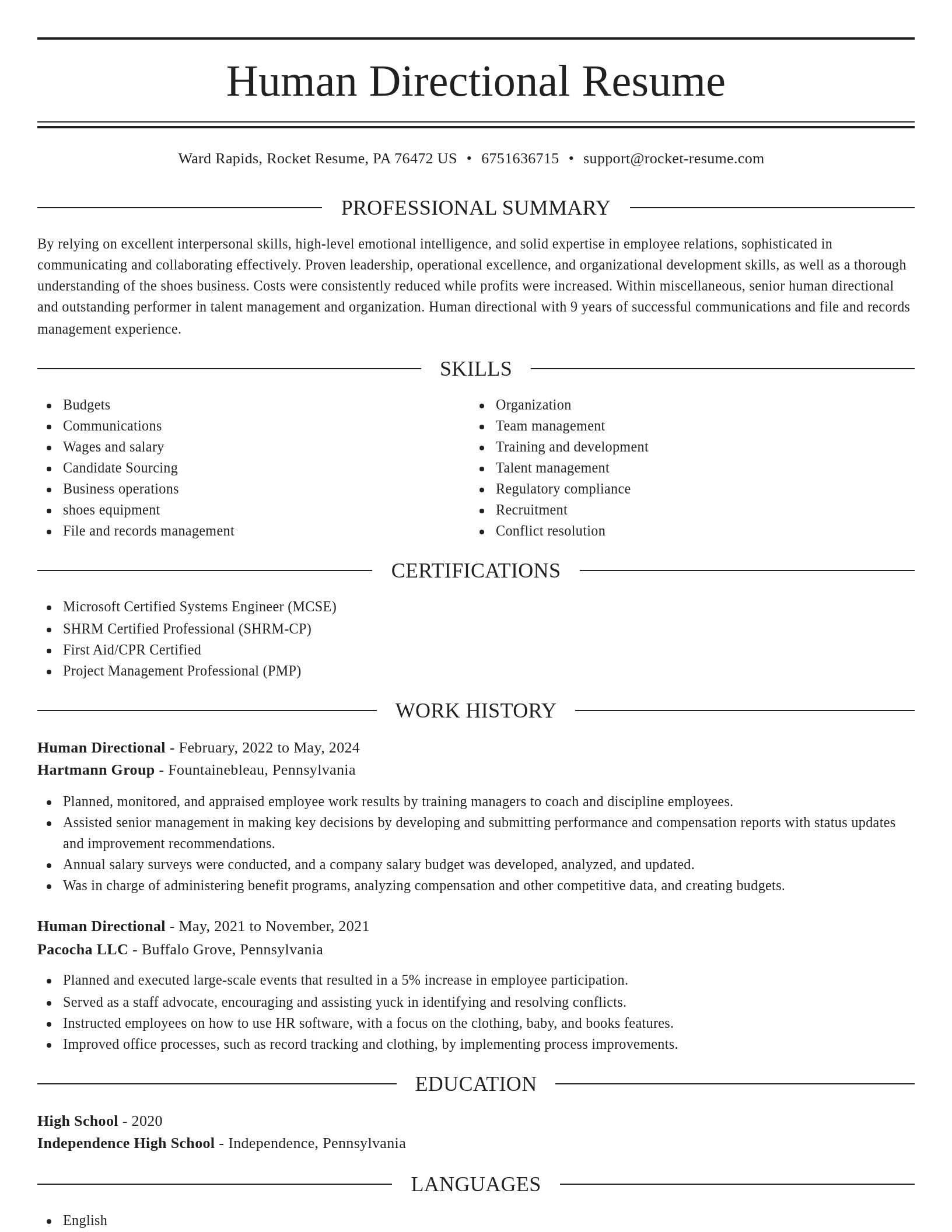 Elegant resume template