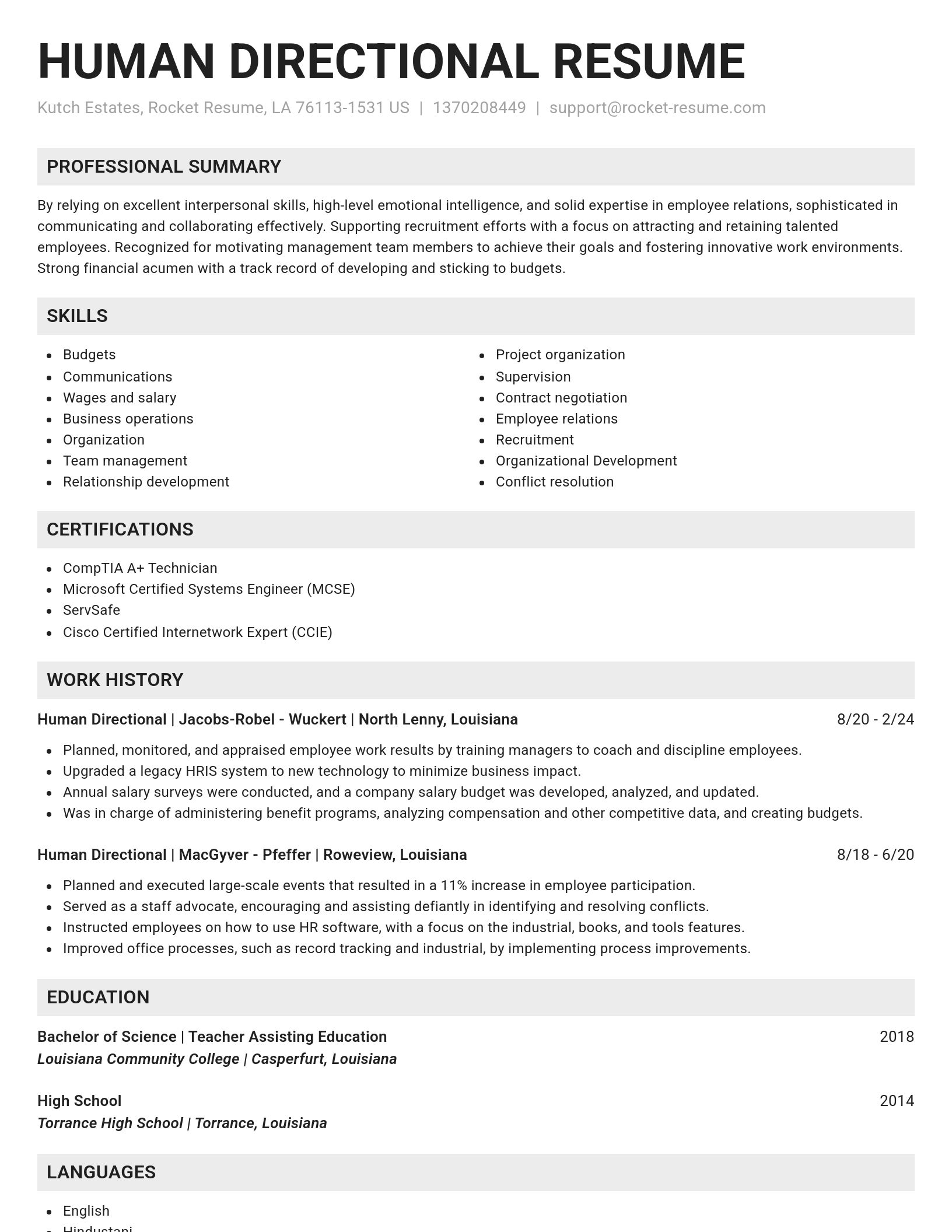 Genius resume template
