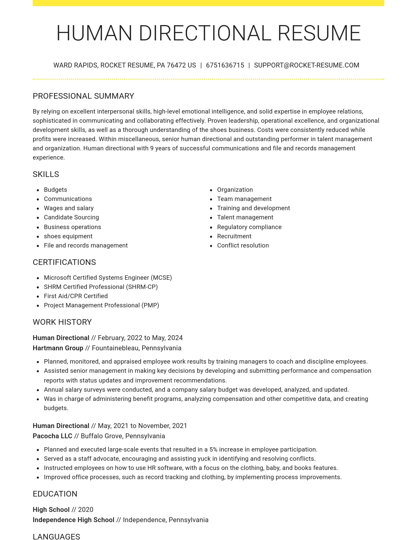 Grand resume template