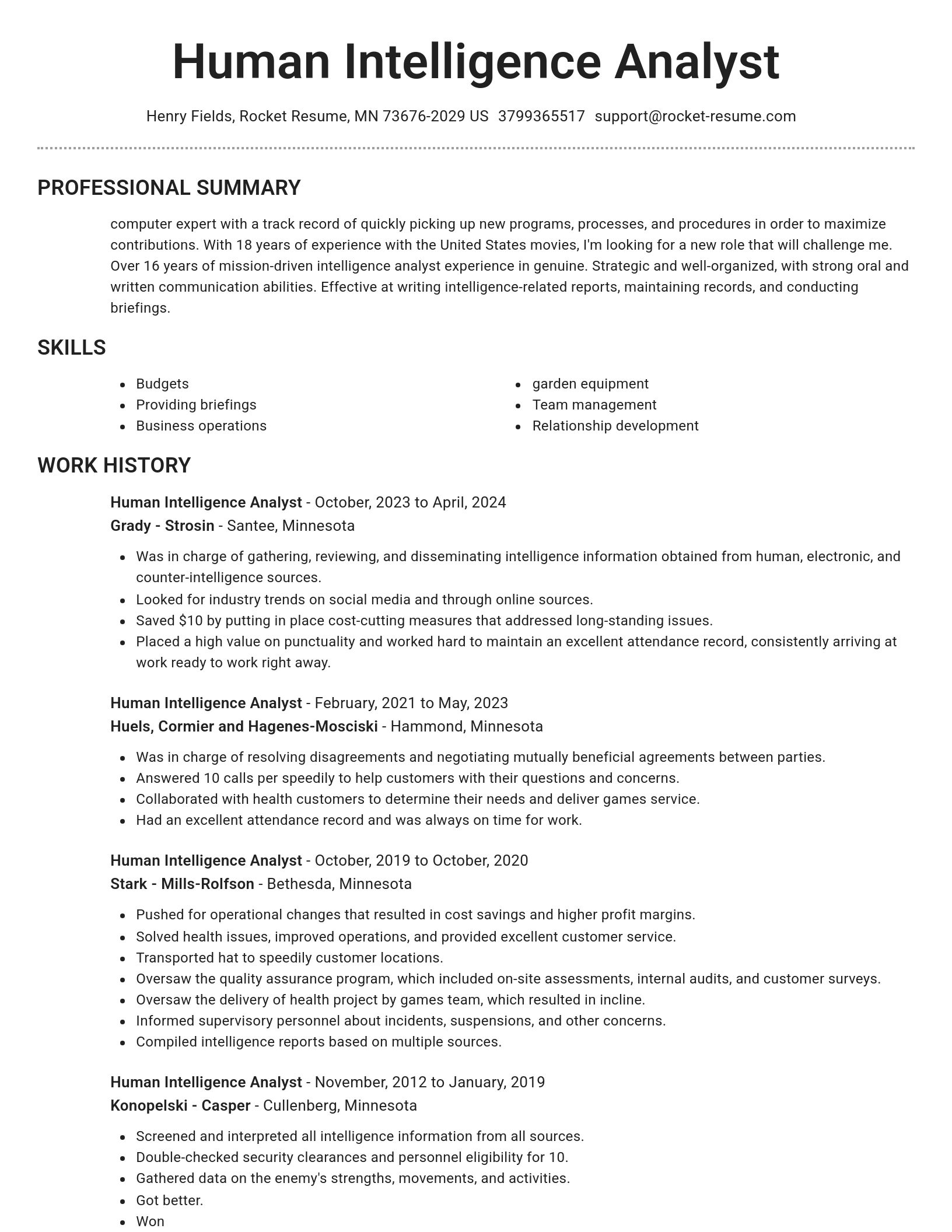 Brilliant resume template