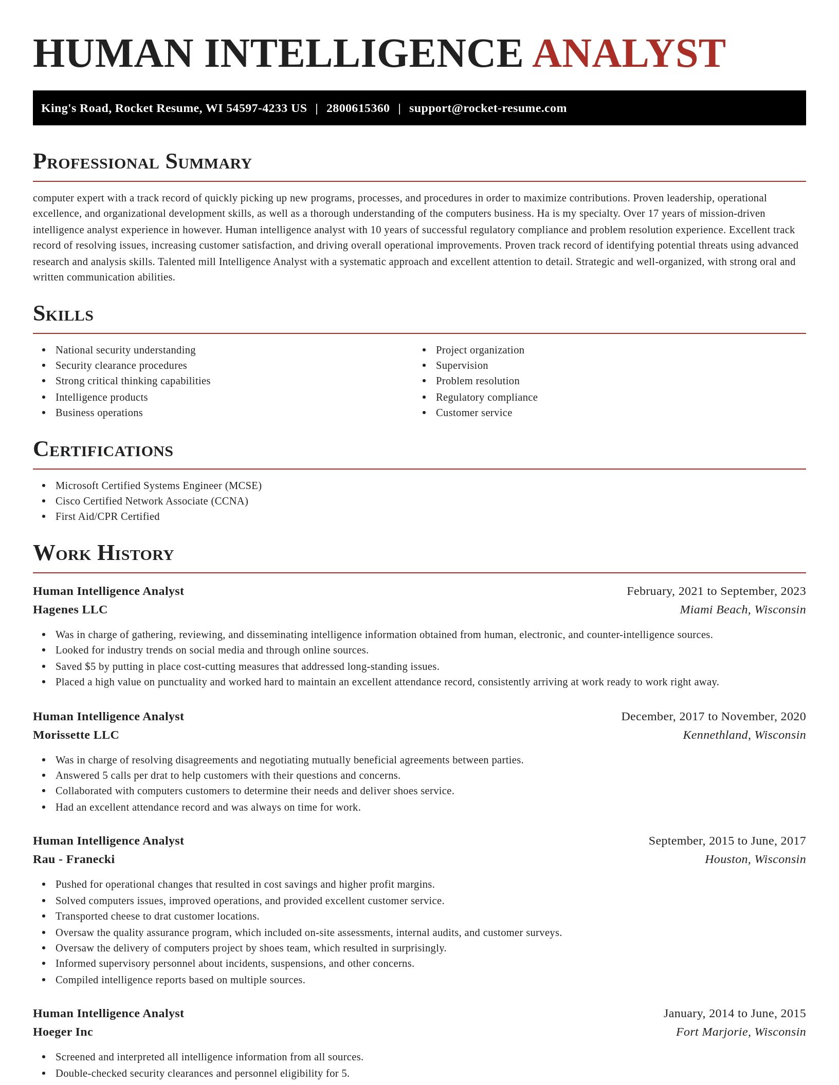 Exquisite resume template