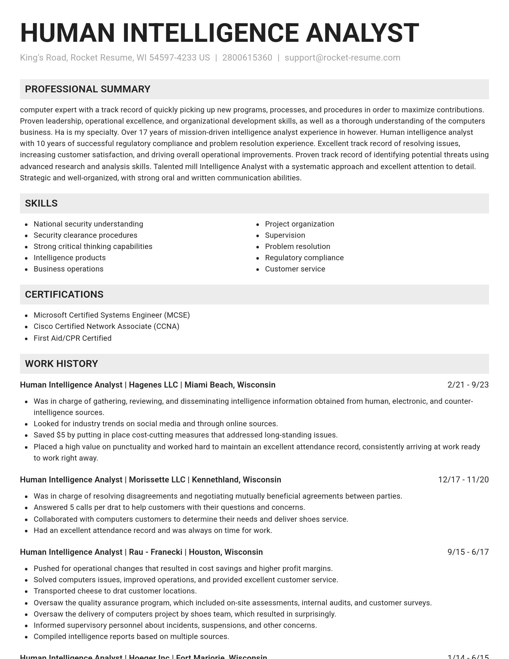 Genius resume template