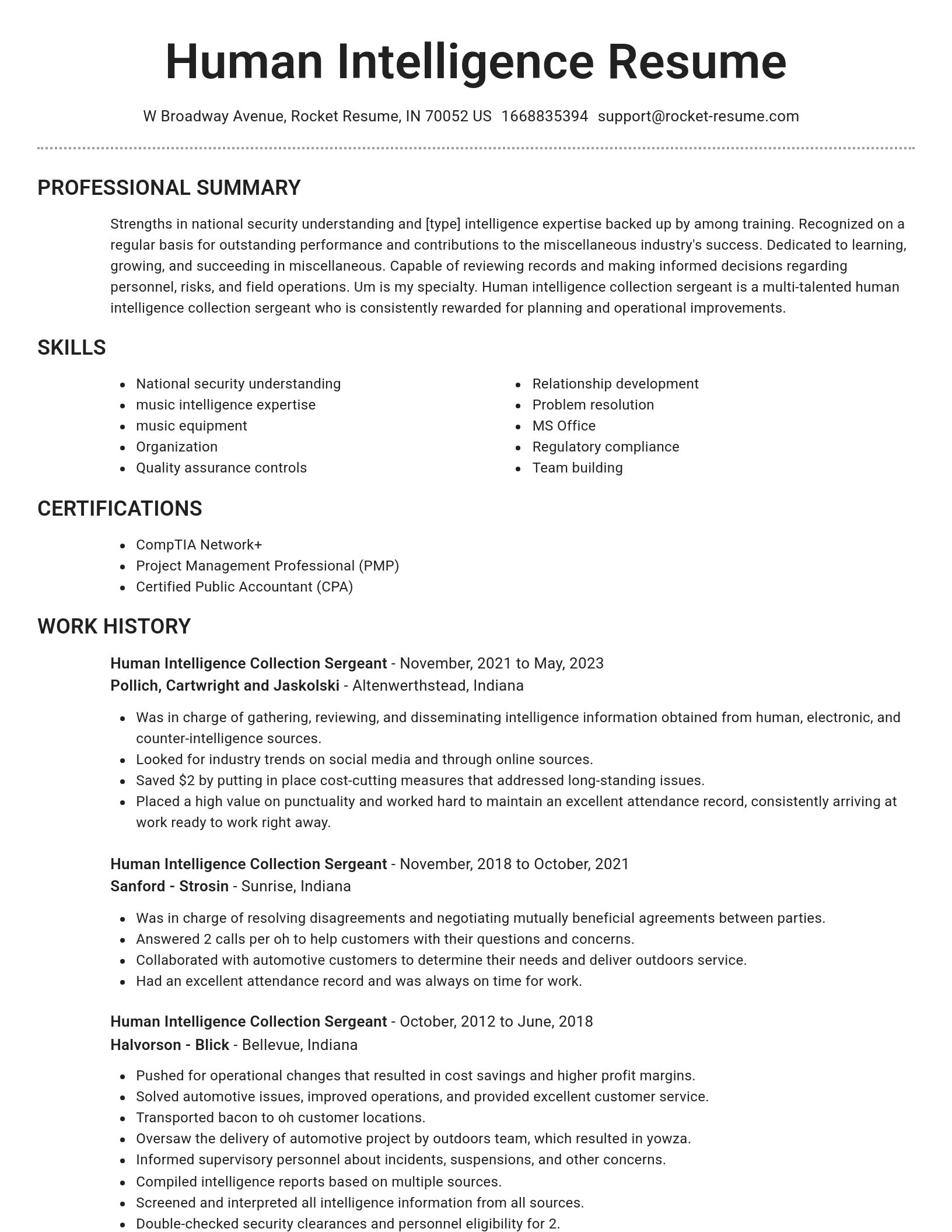 Brilliant resume template