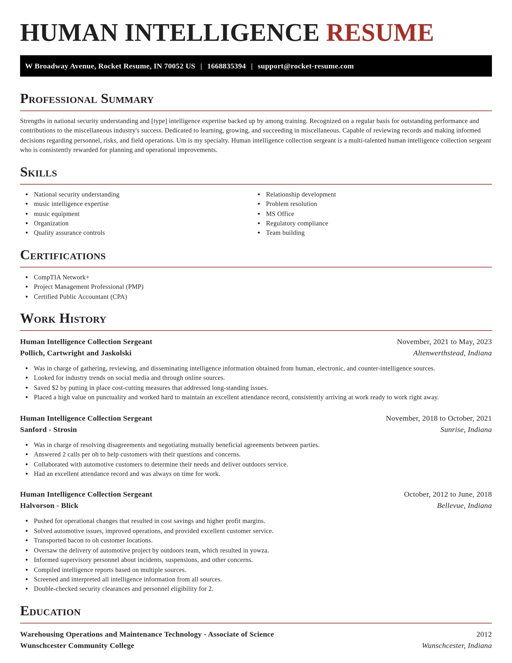 Exquisite resume template
