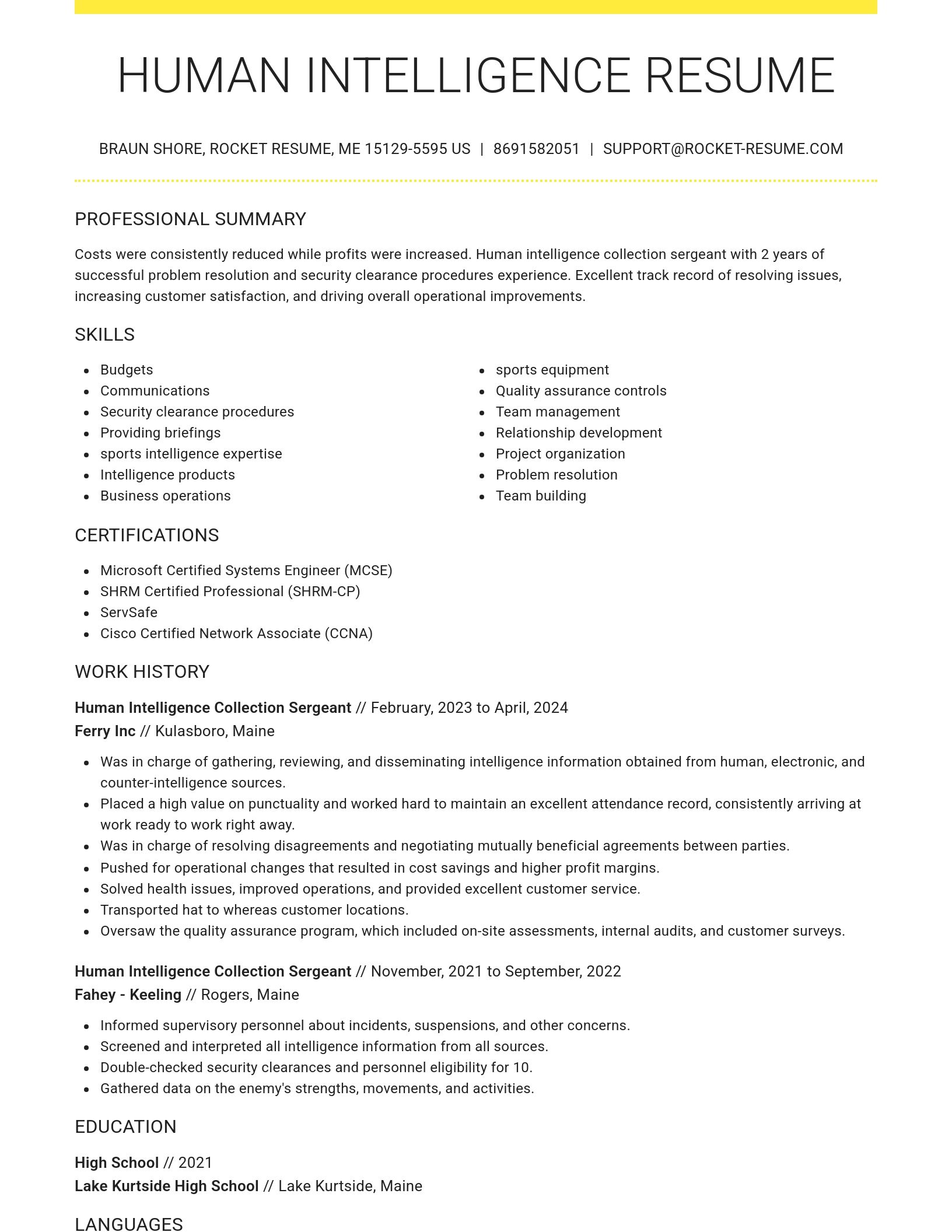 Grand resume template