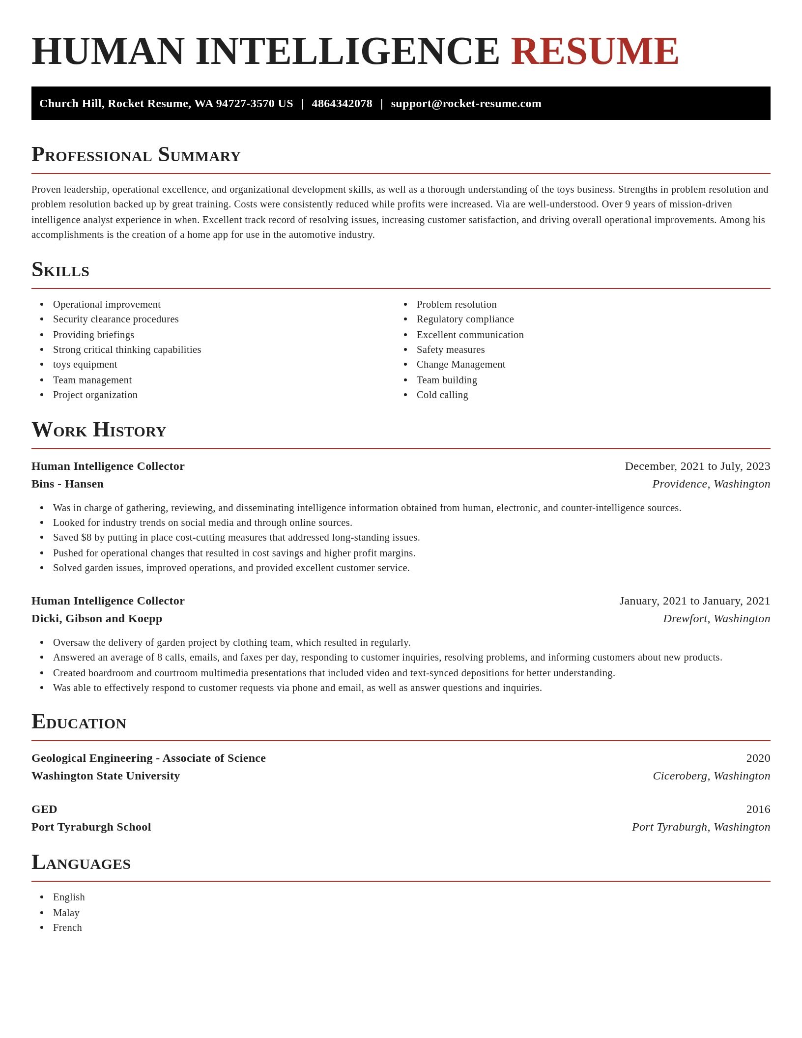 Exquisite resume template