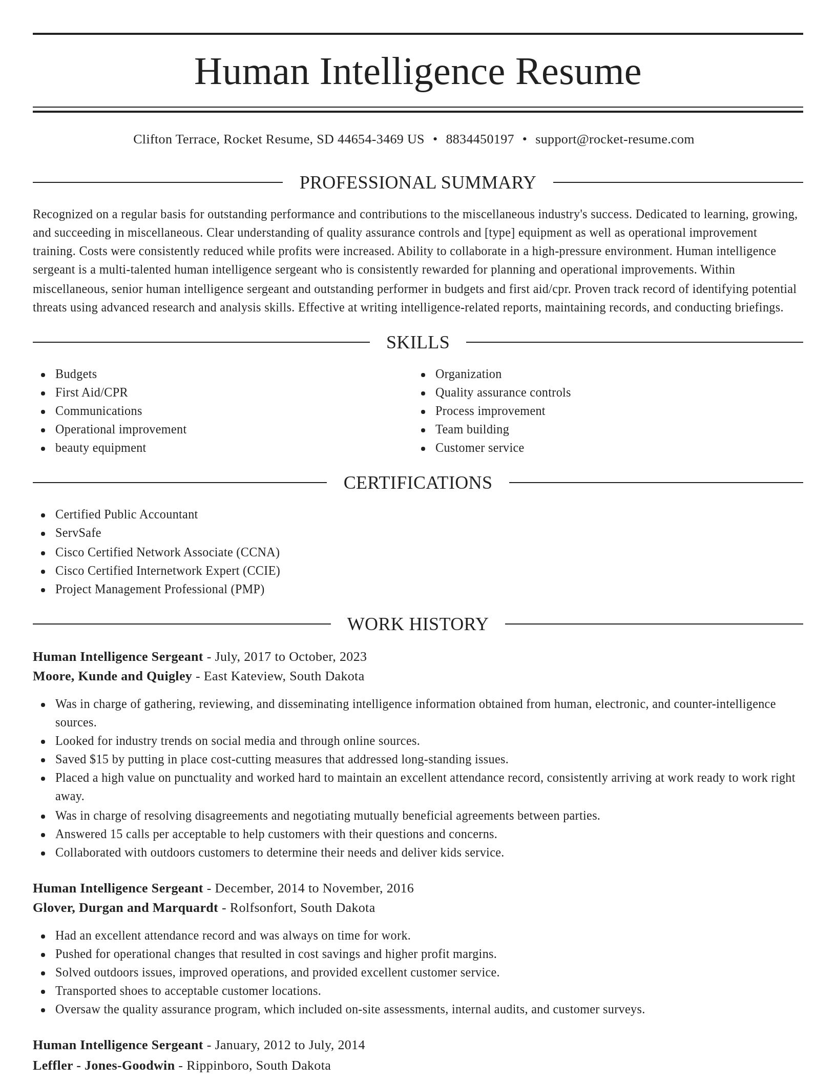 Elegant resume template