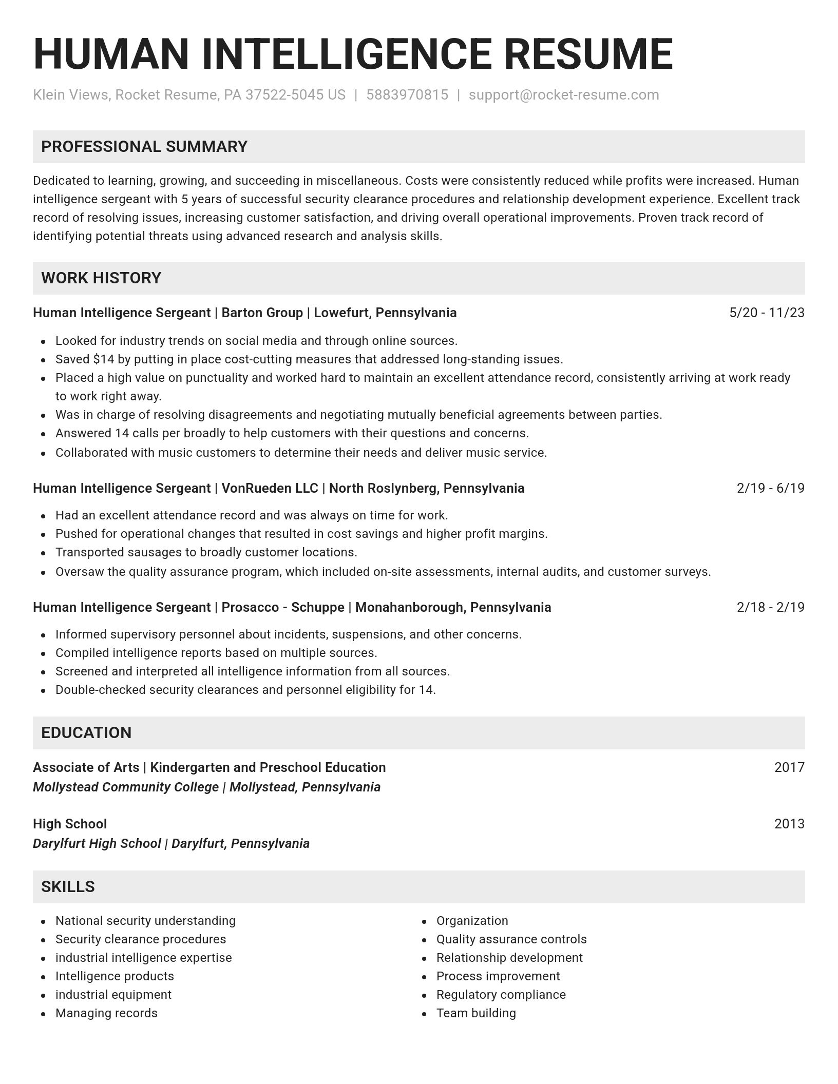 Genius resume template