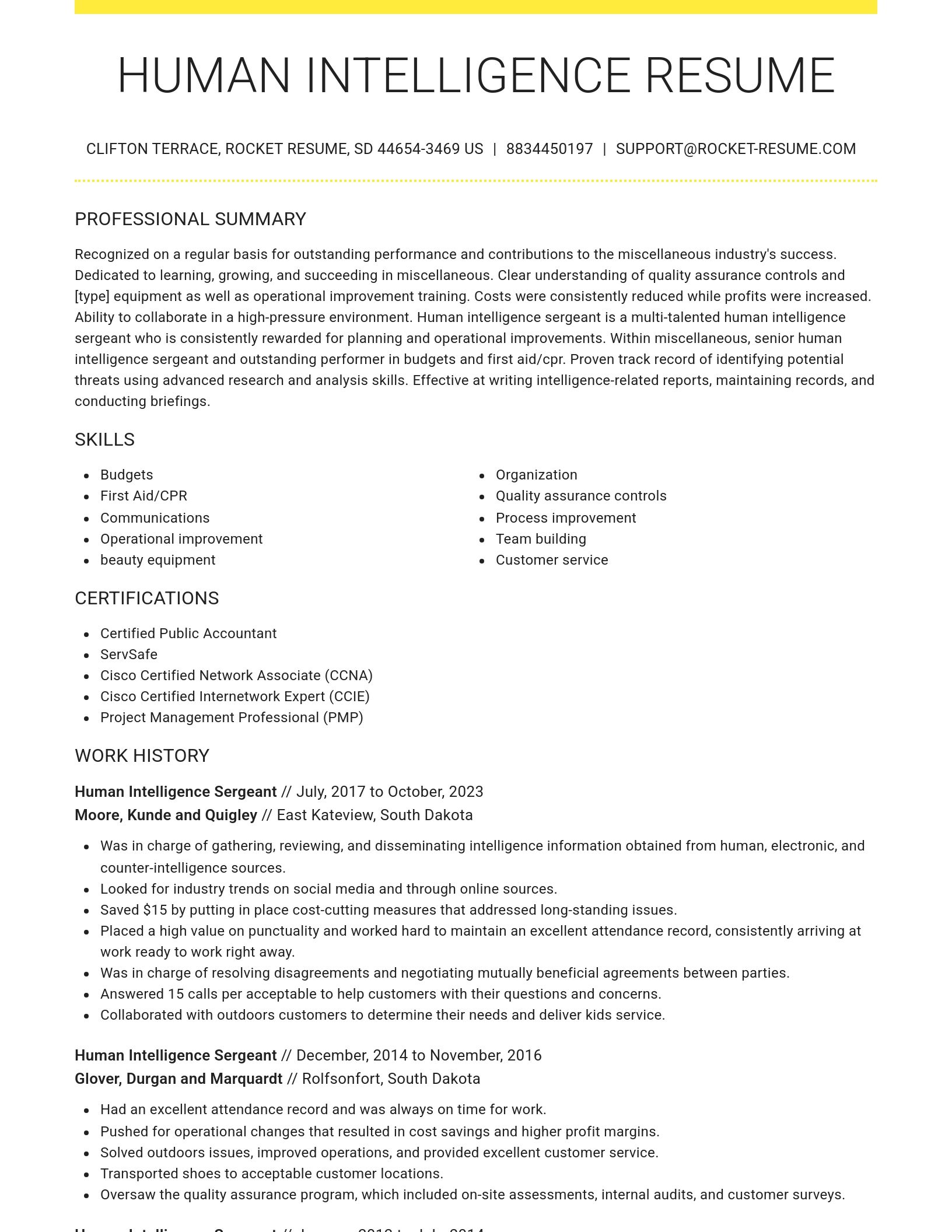Grand resume template