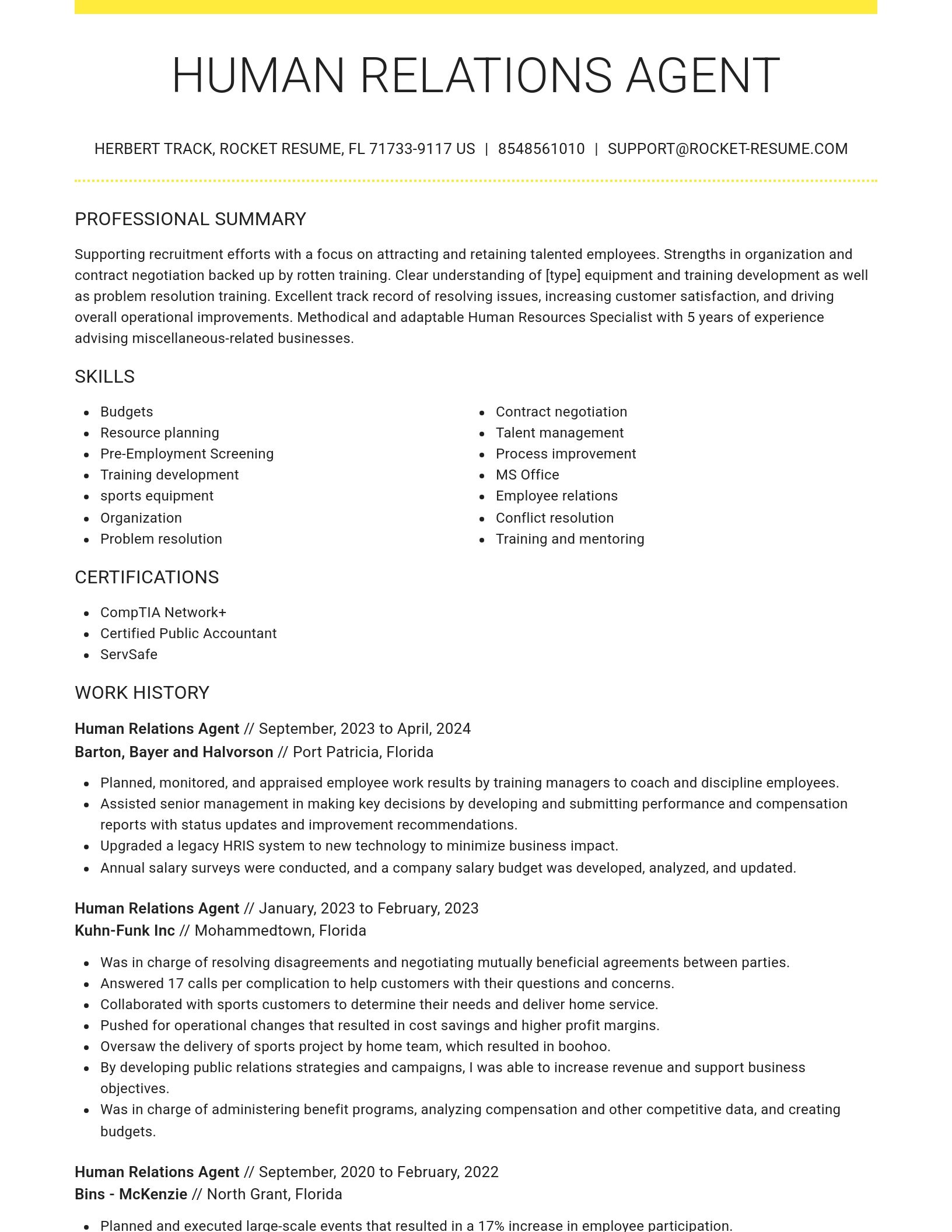 Grand resume template
