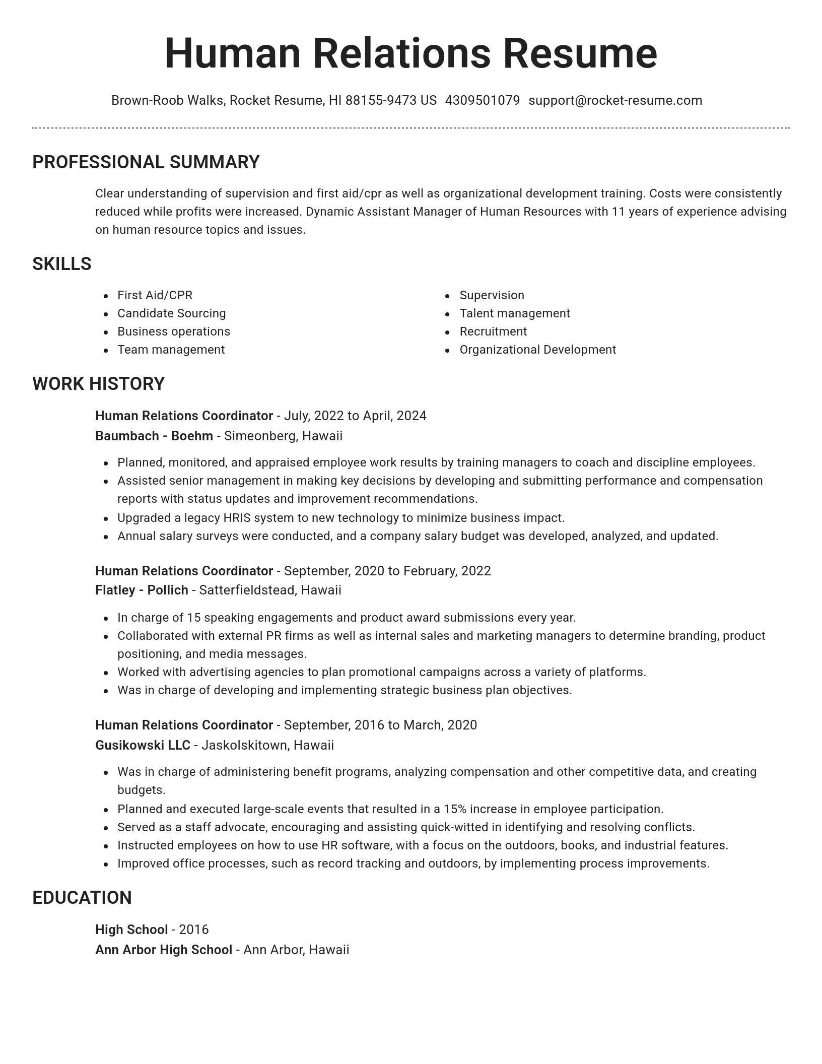 Brilliant resume template