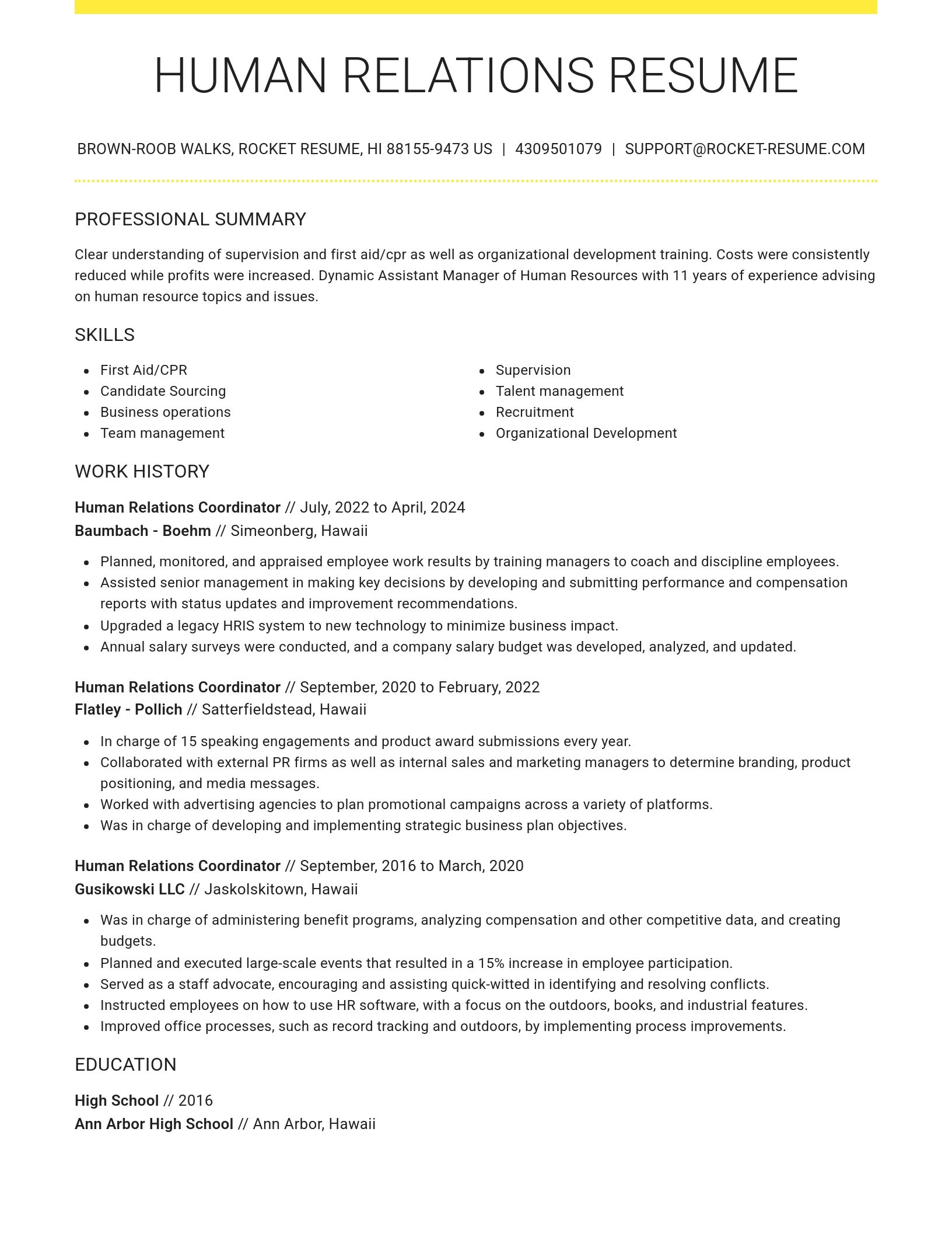 Grand resume template