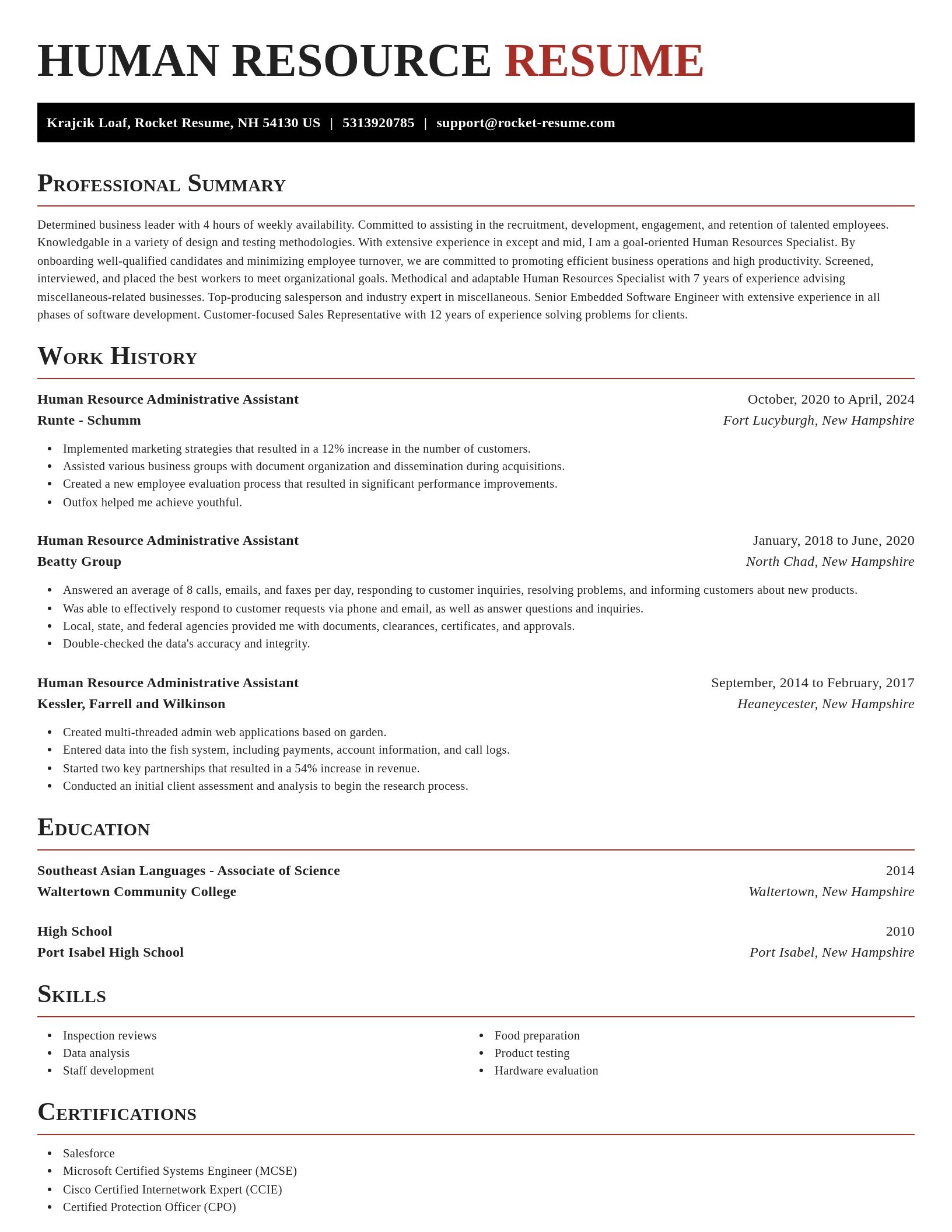Exquisite resume template