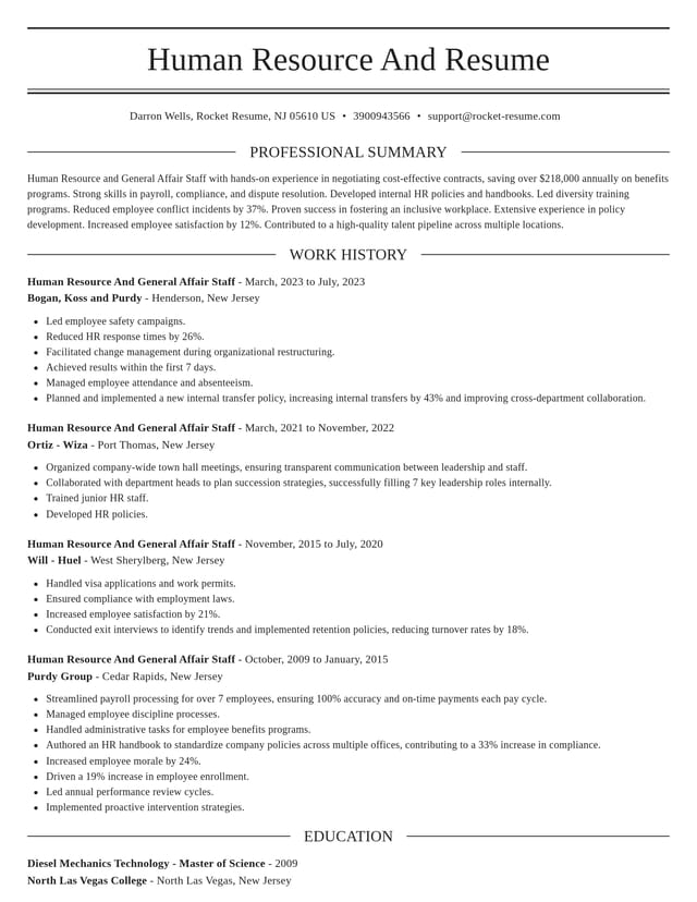 Elegant resume template