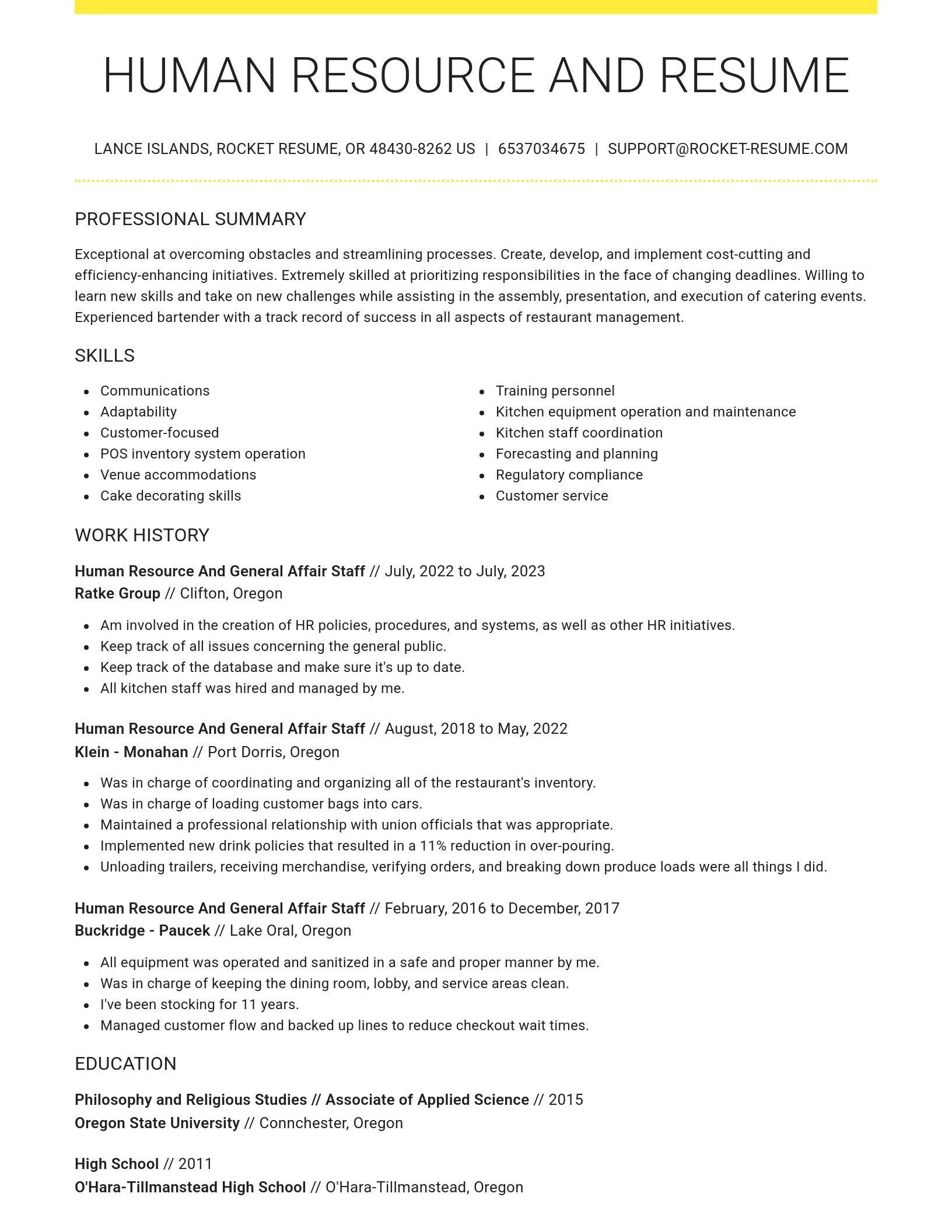 Grand resume template
