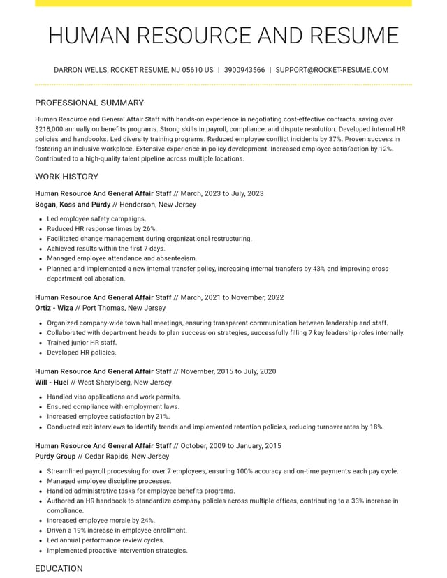 Grand resume template
