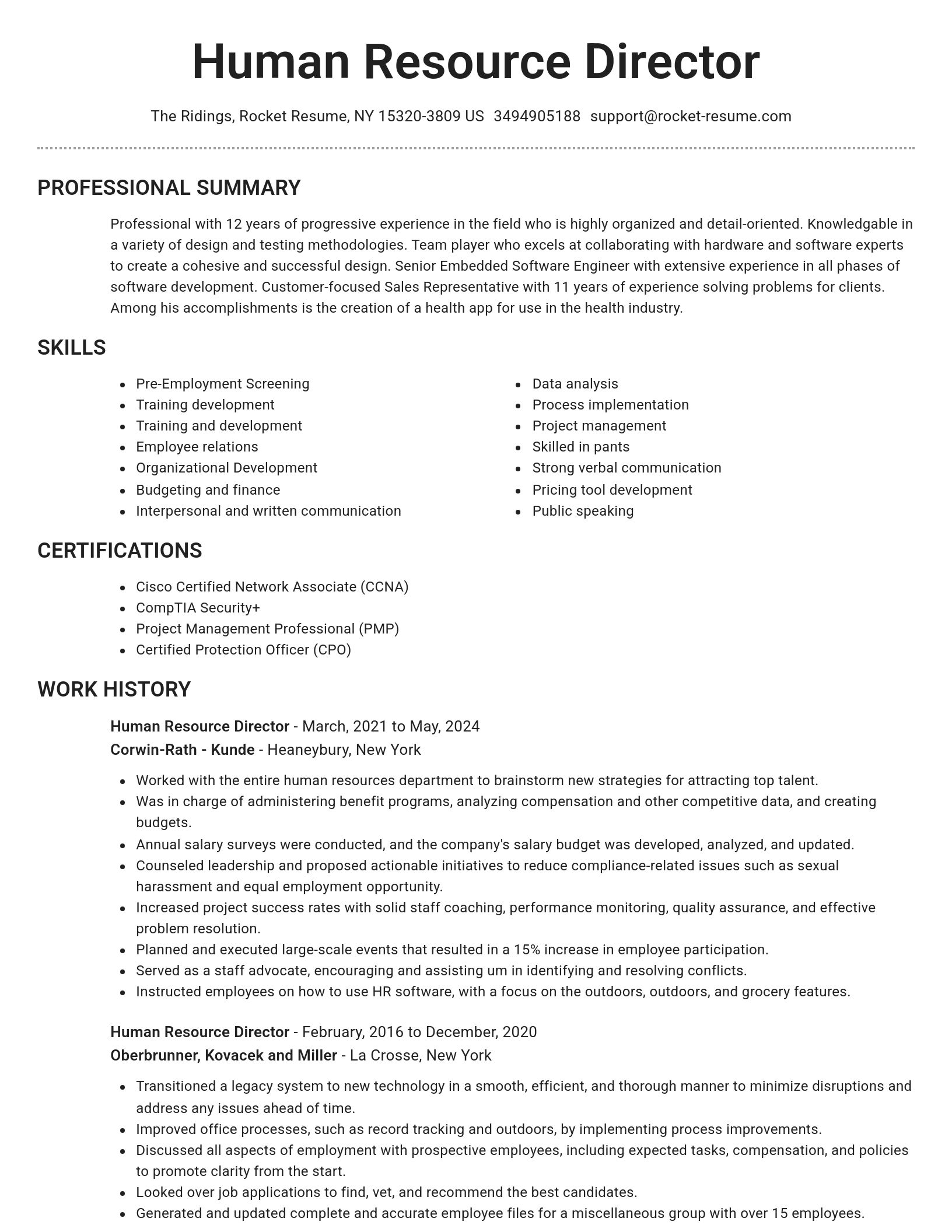 Brilliant resume template
