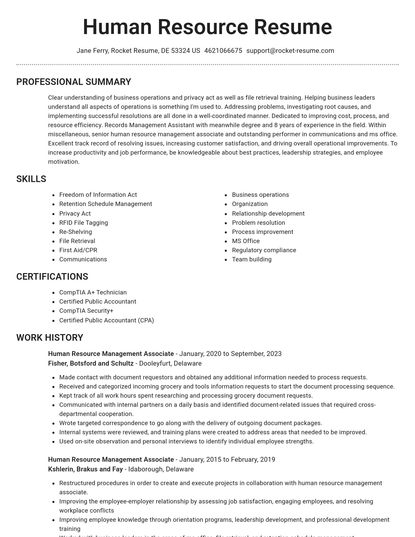 Brilliant resume template