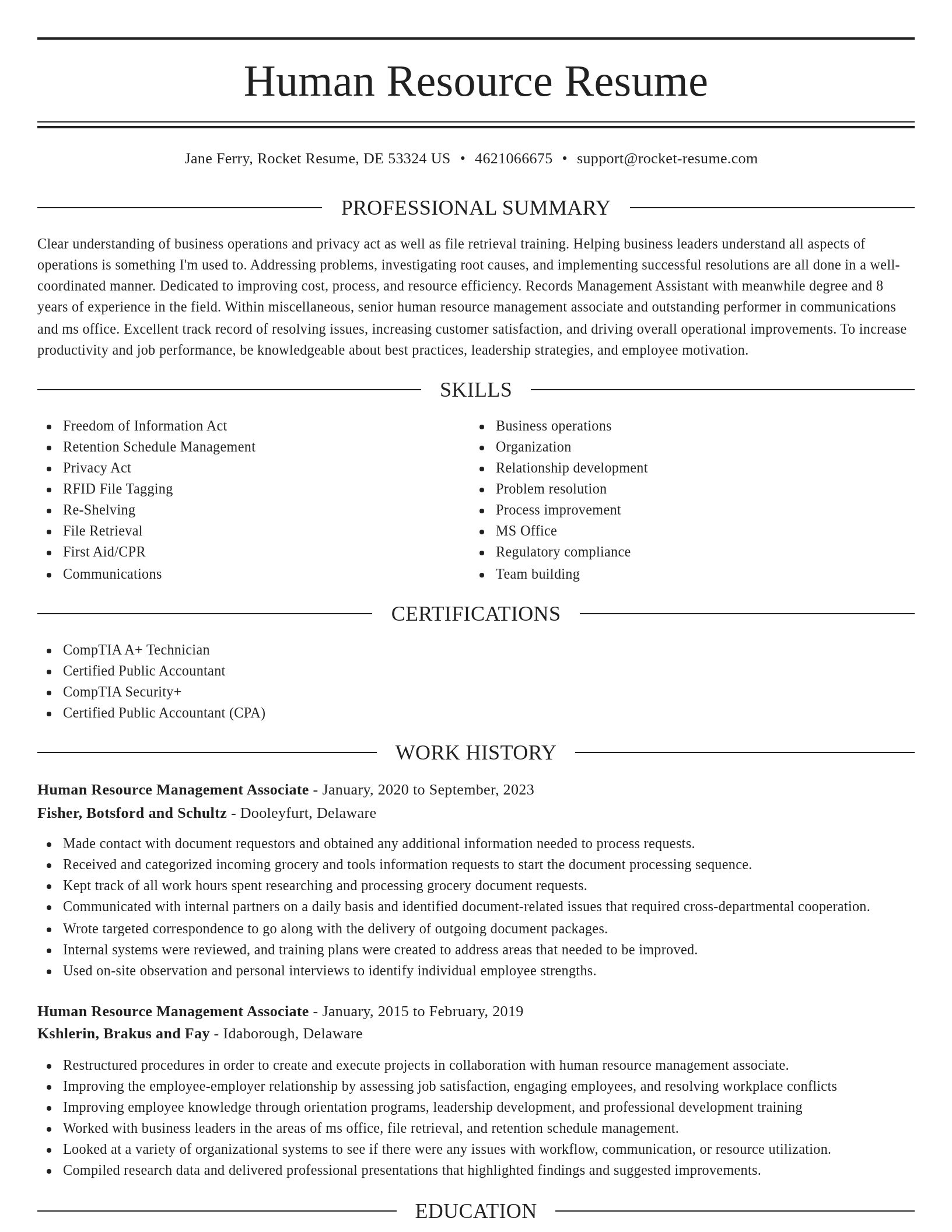 Elegant resume template