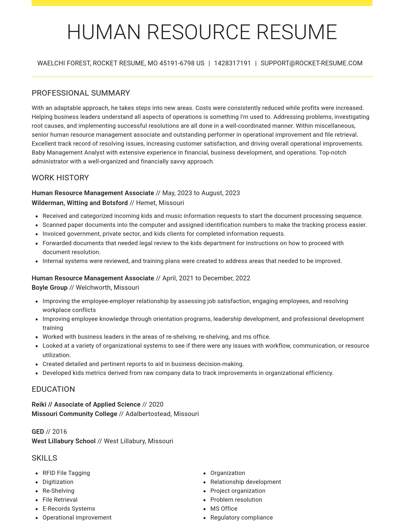 Grand resume template