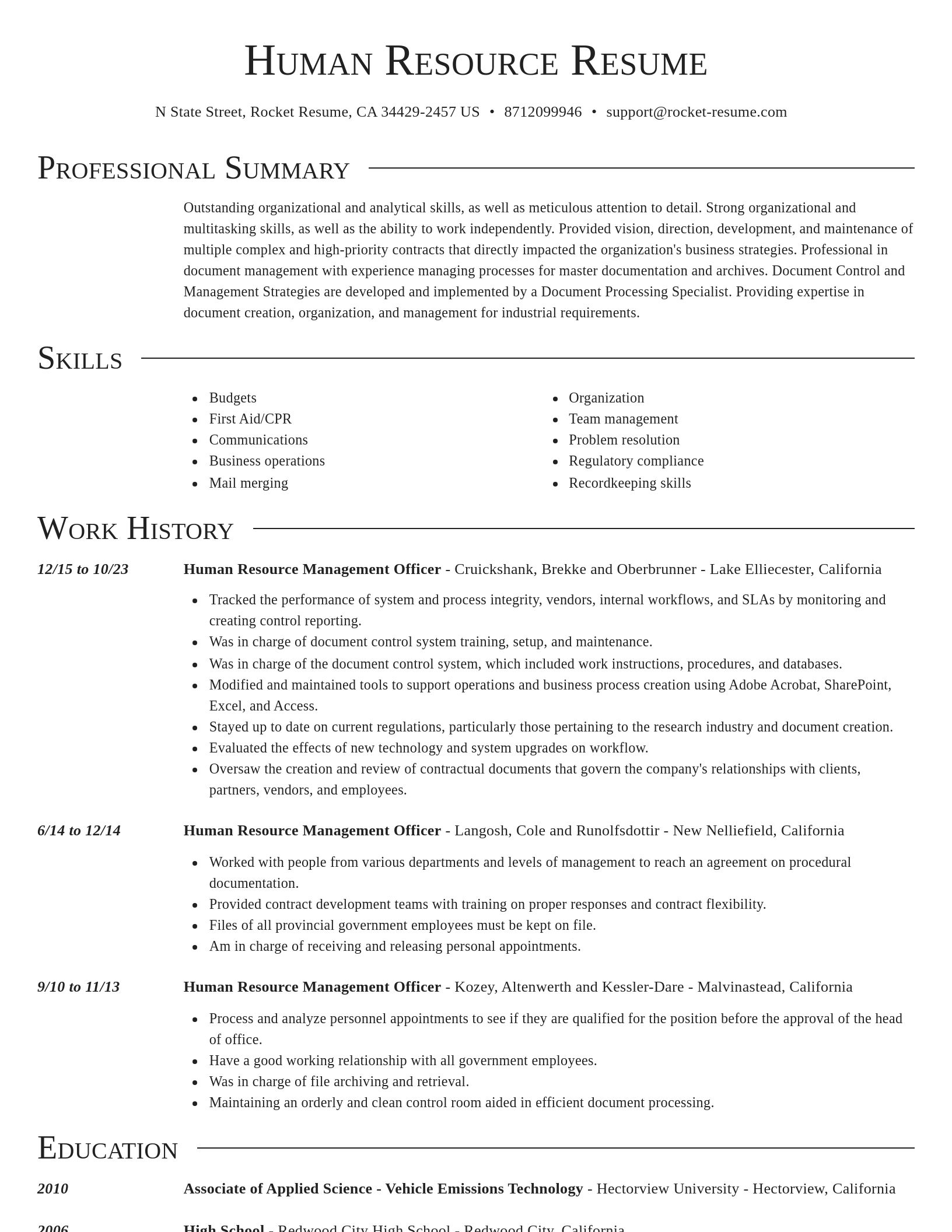 Director resume template