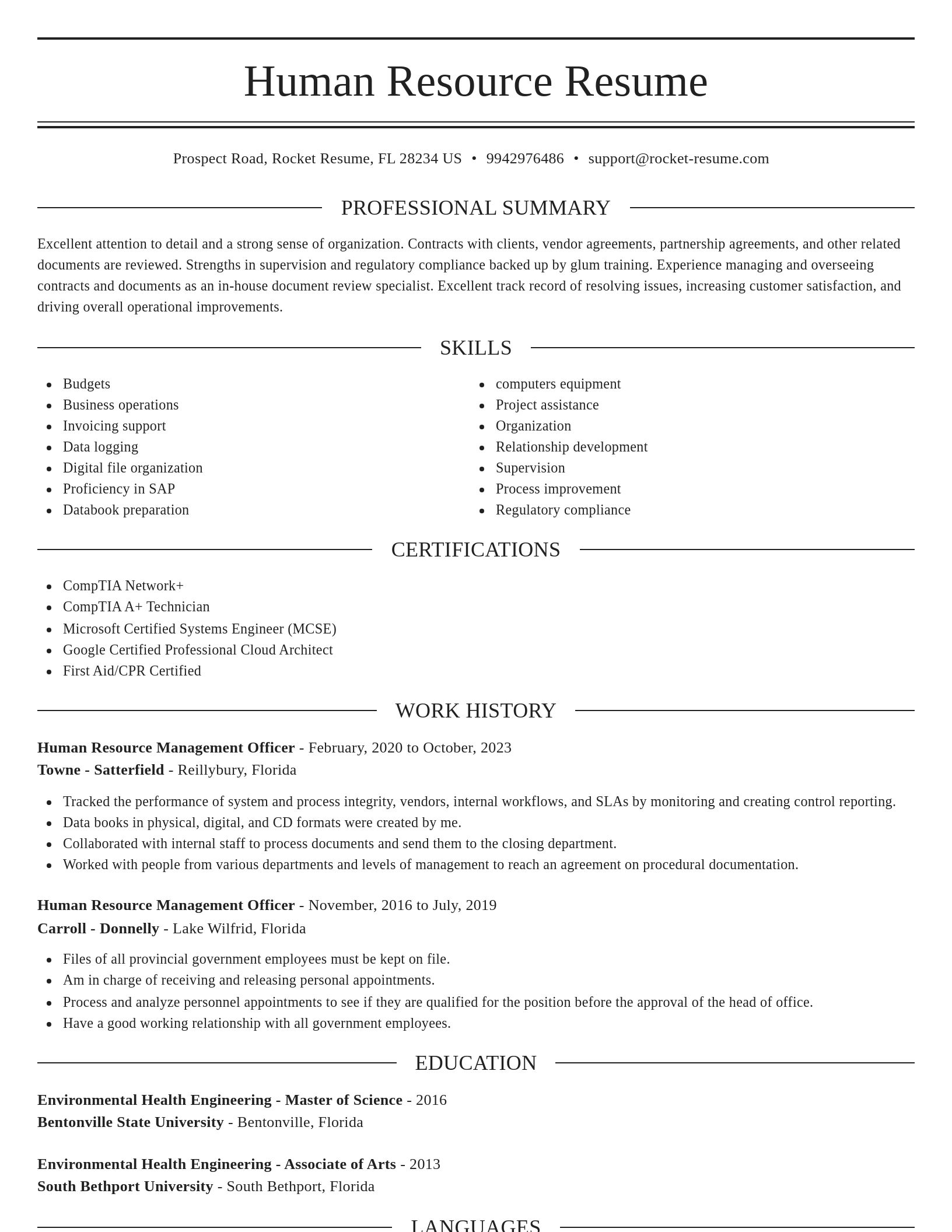 Elegant resume template