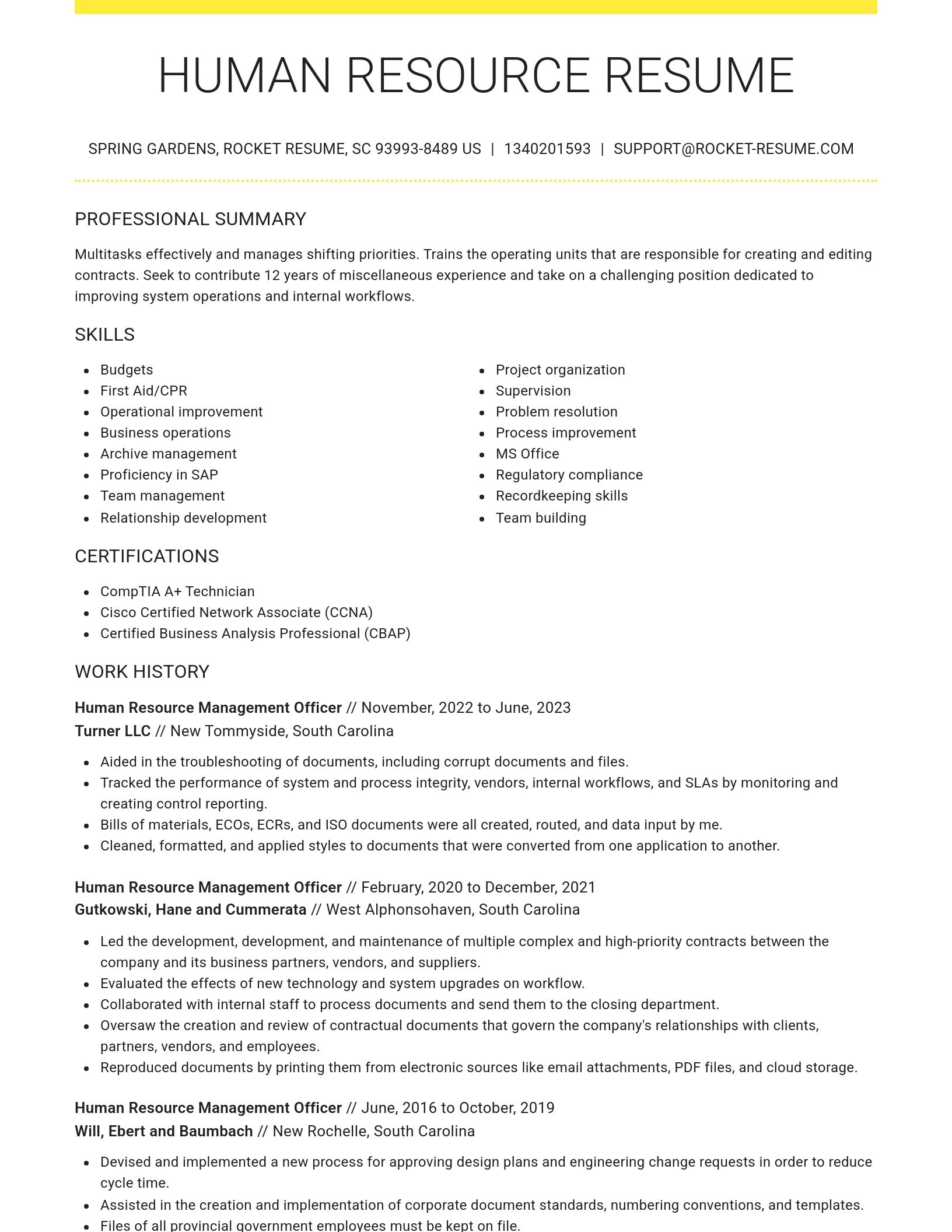 Grand resume template