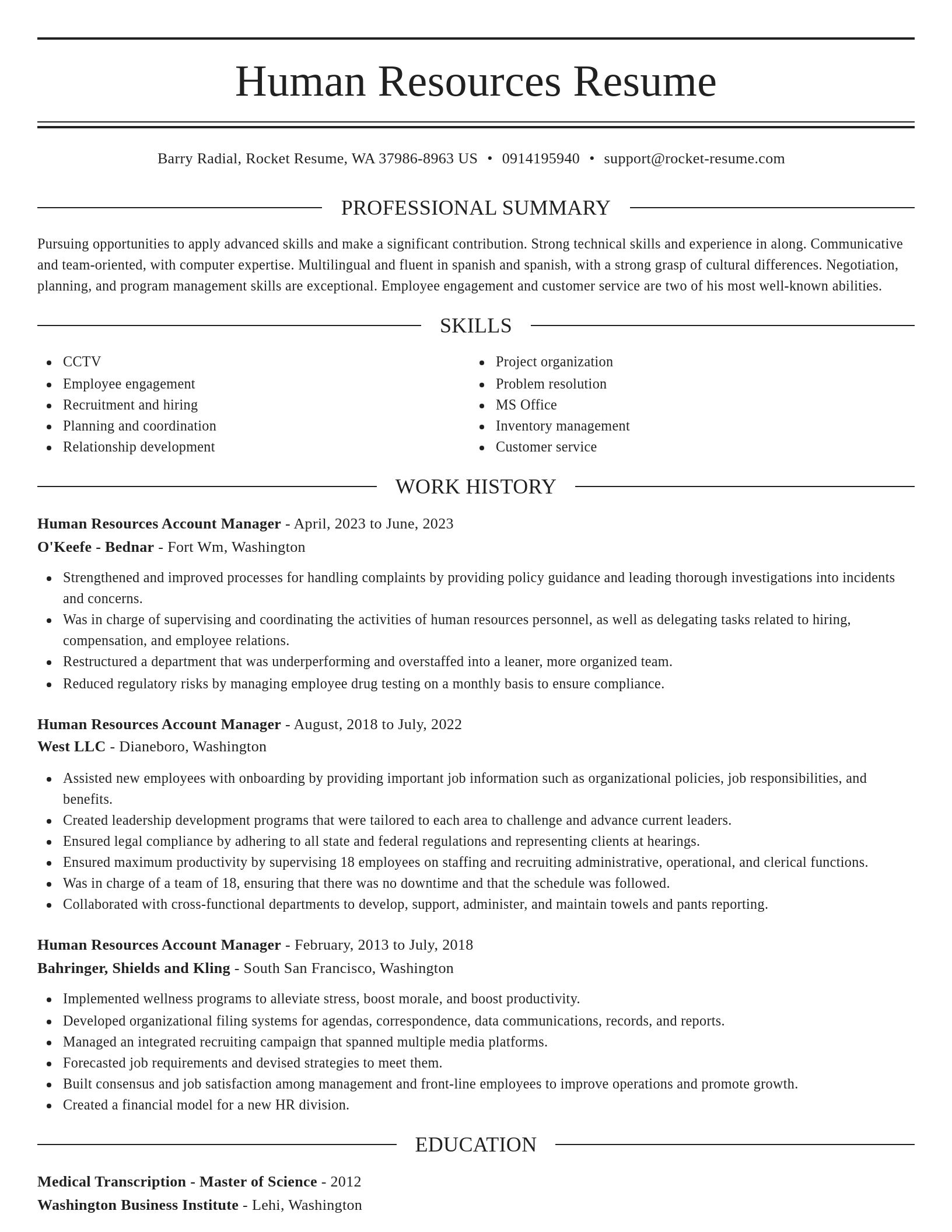 Elegant resume template
