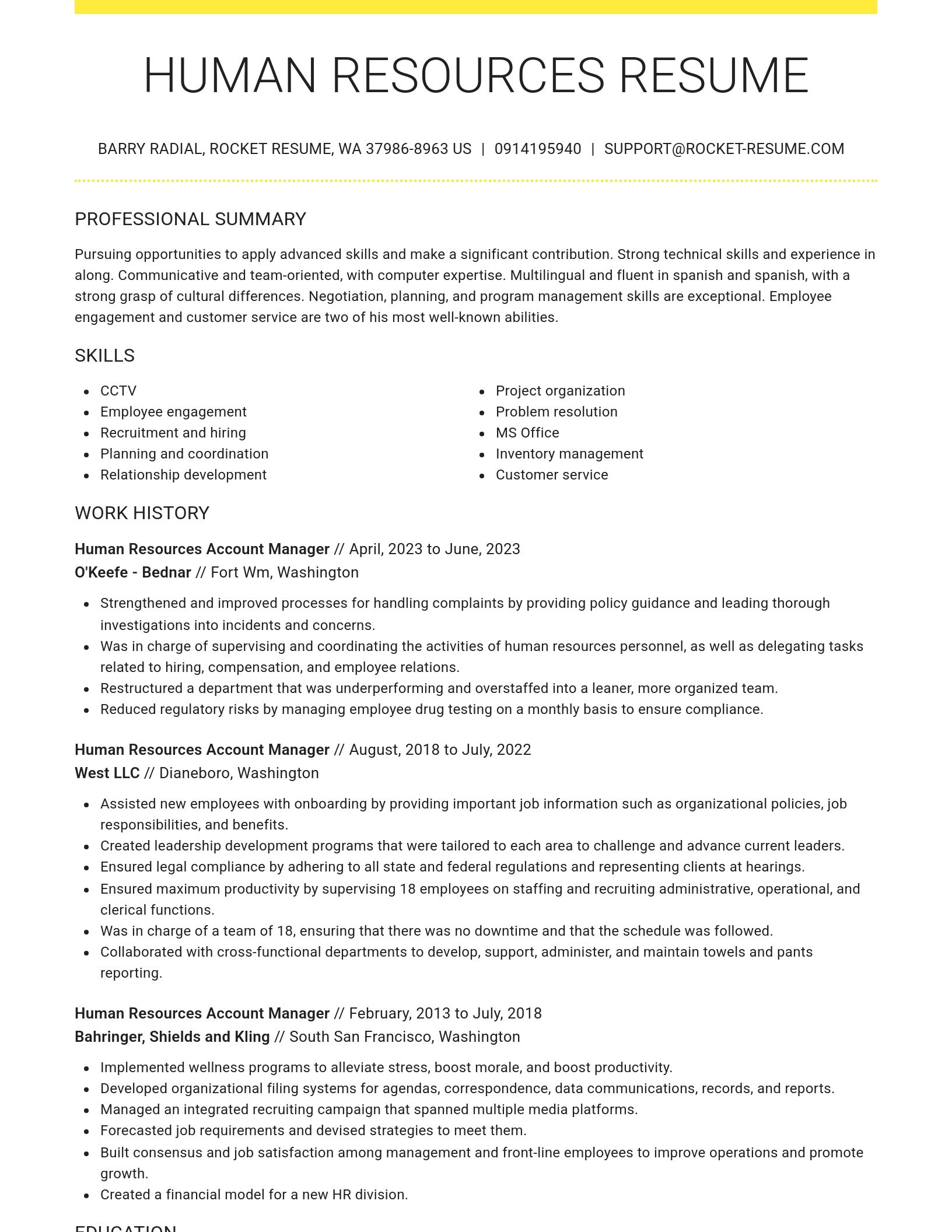 Grand resume template