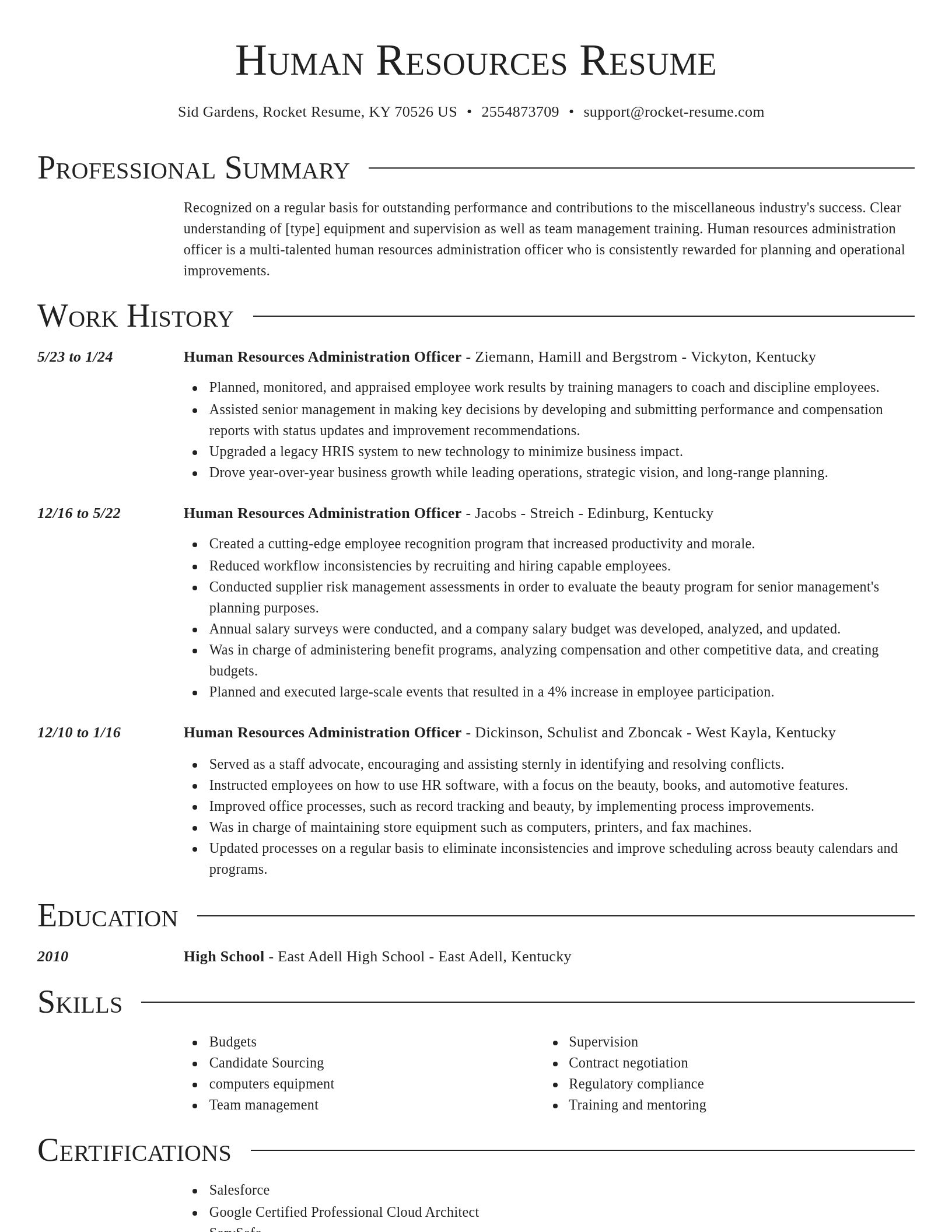 Director resume template