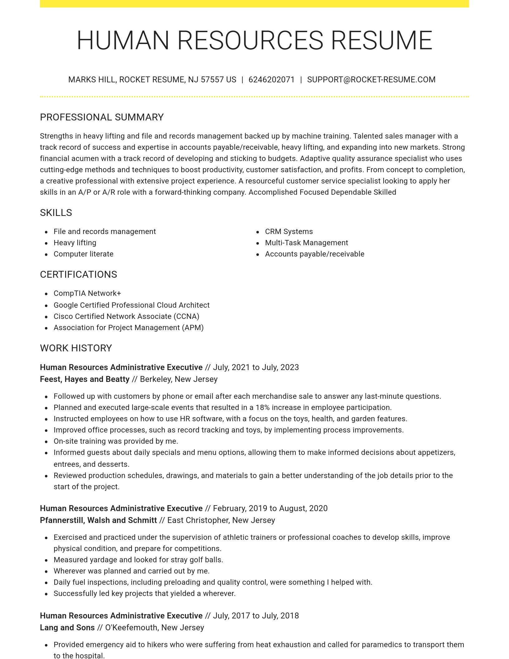 Grand resume template