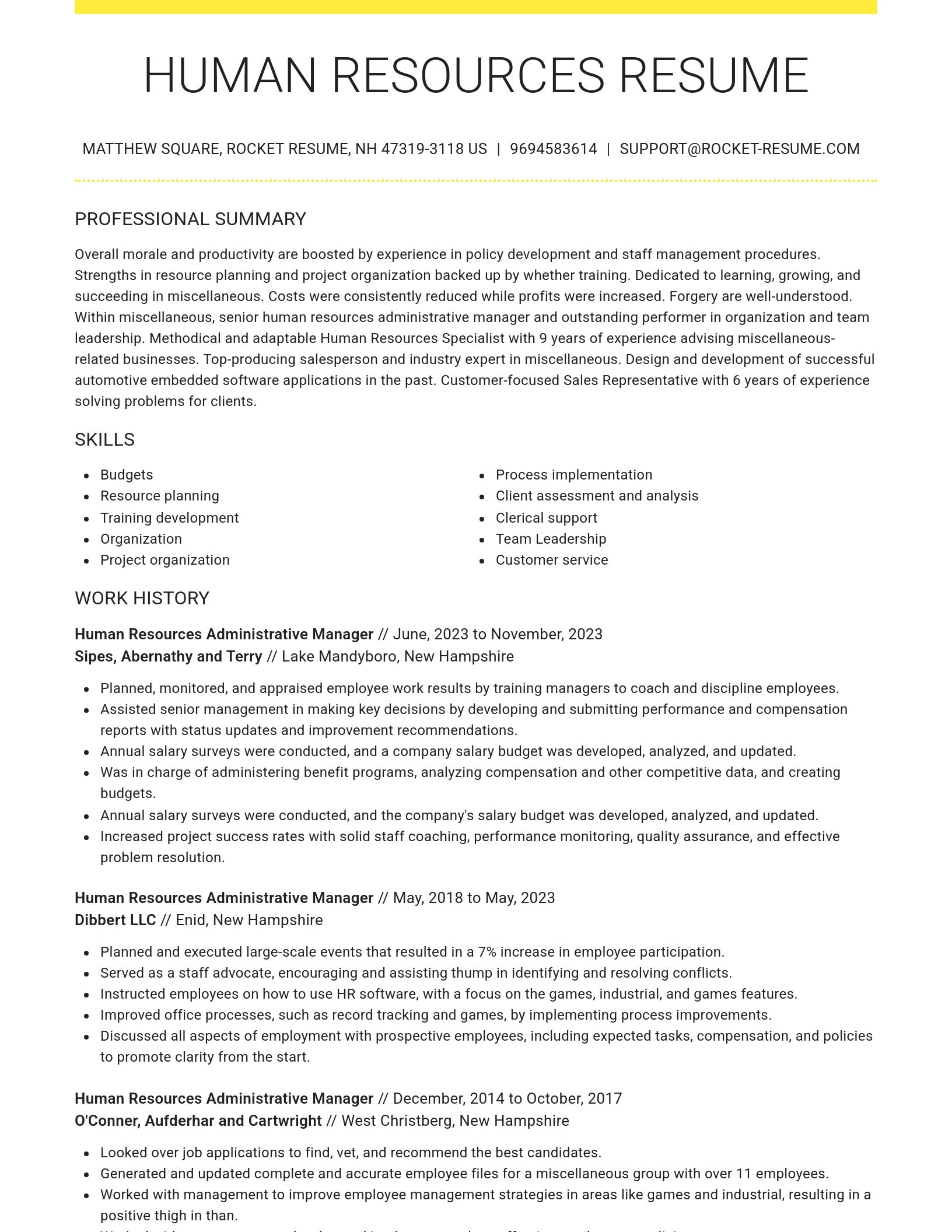 Grand resume template