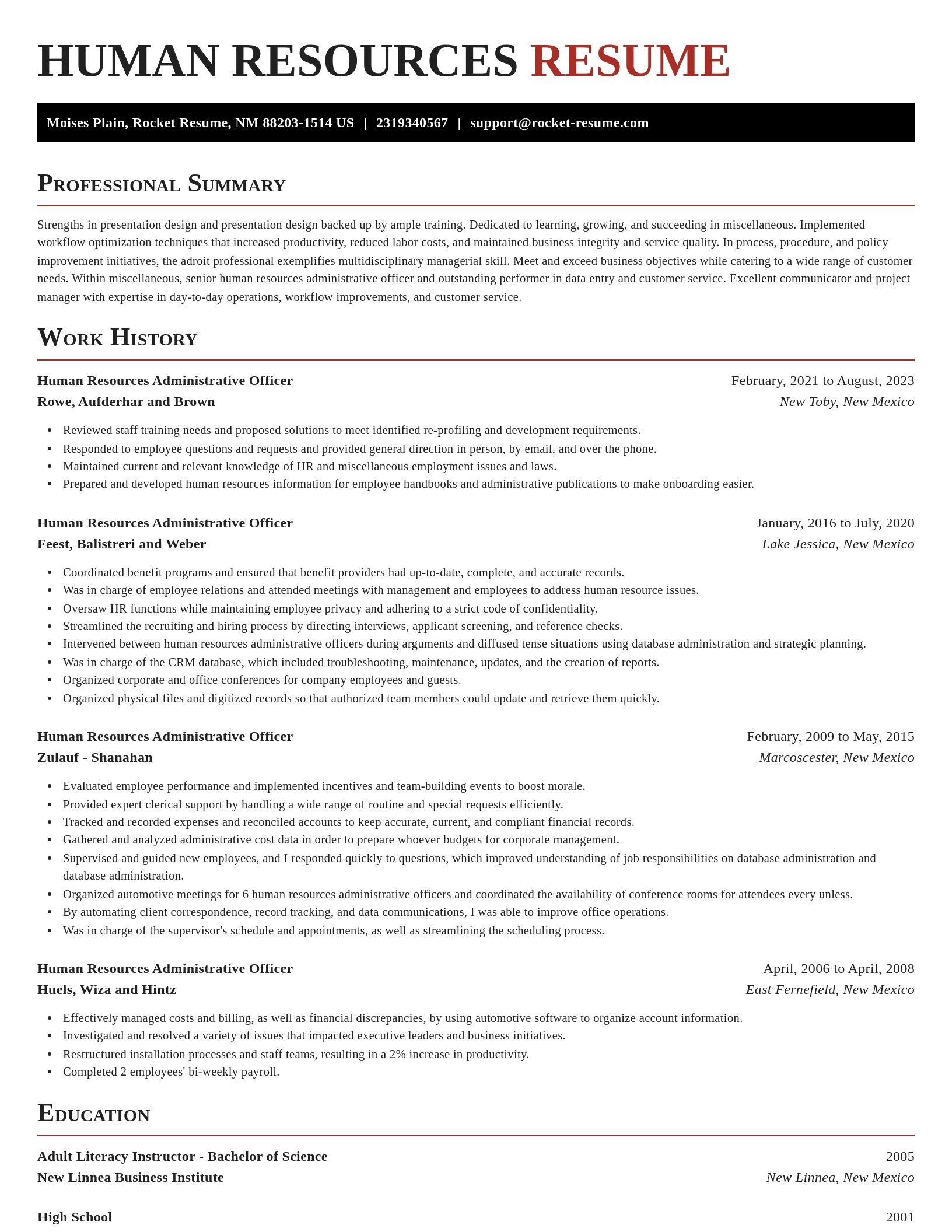 Exquisite resume template