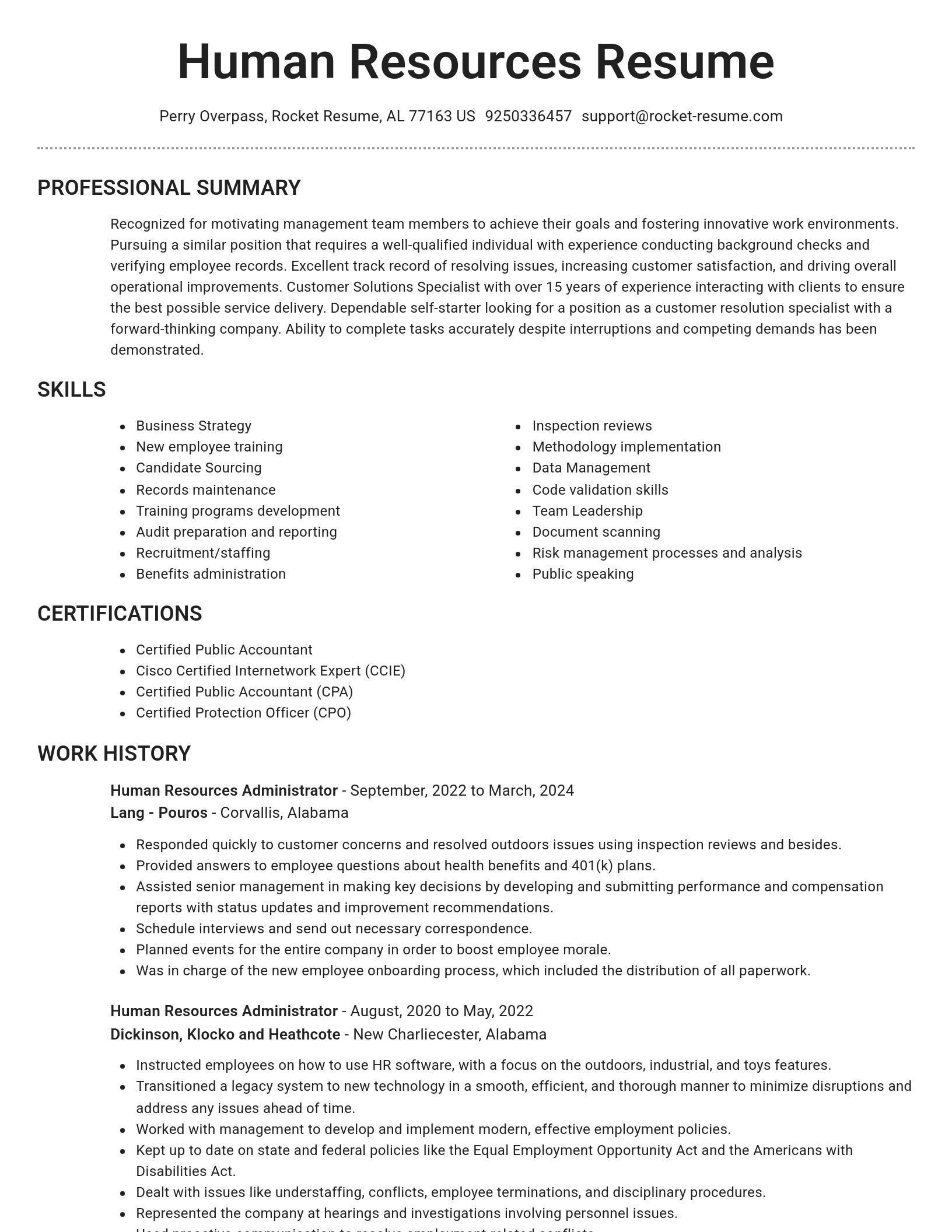 Brilliant resume template