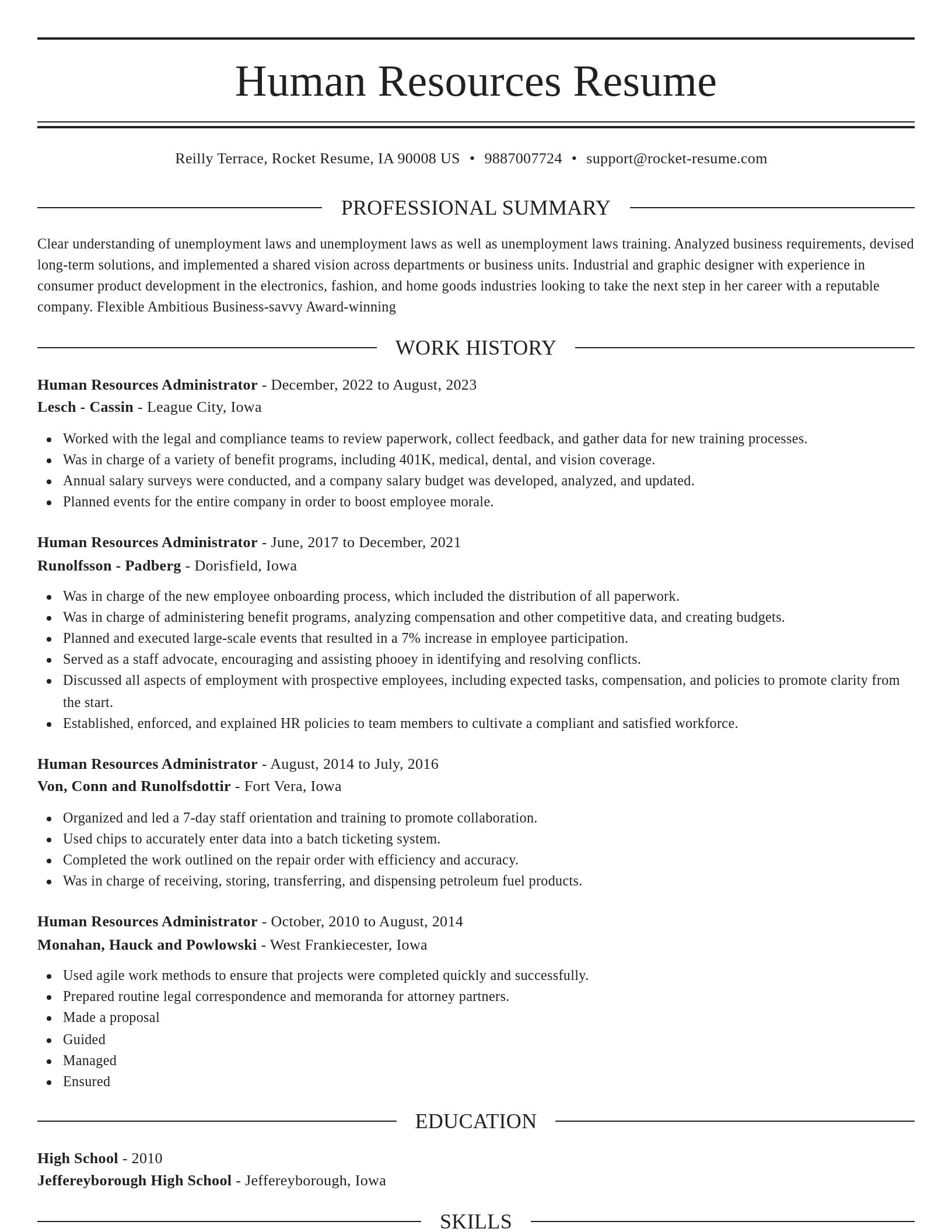 Elegant resume template