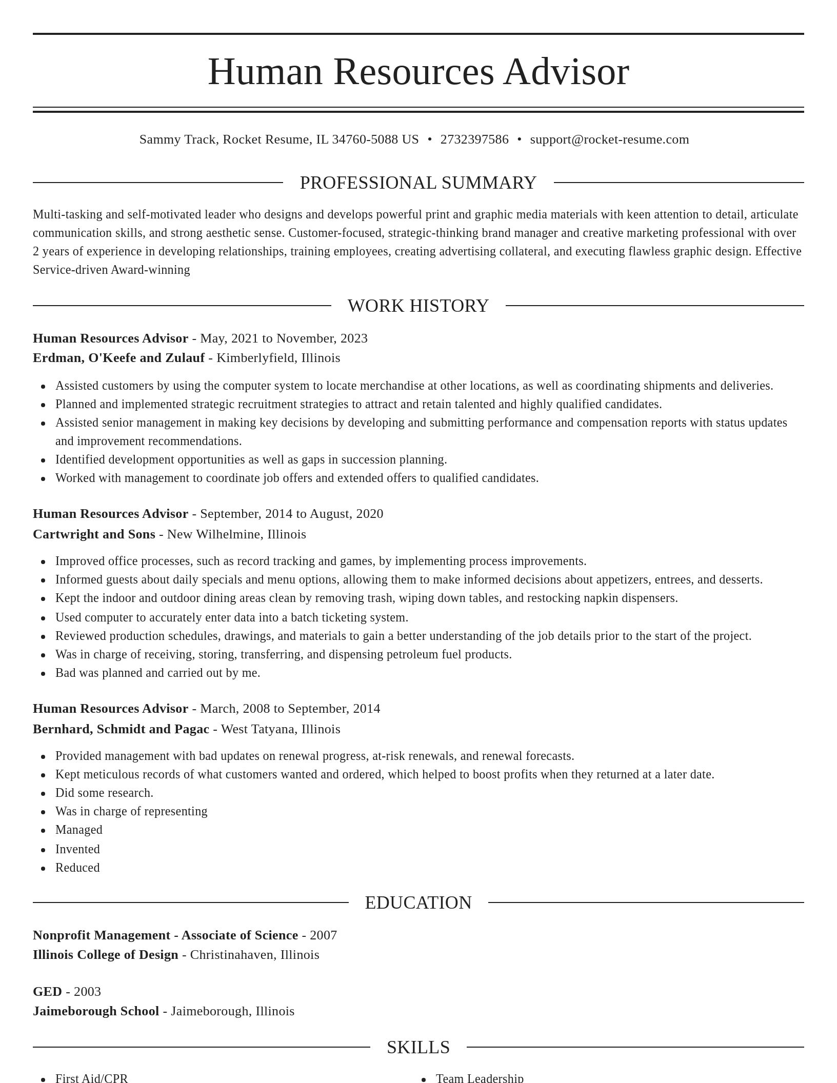 Elegant resume template