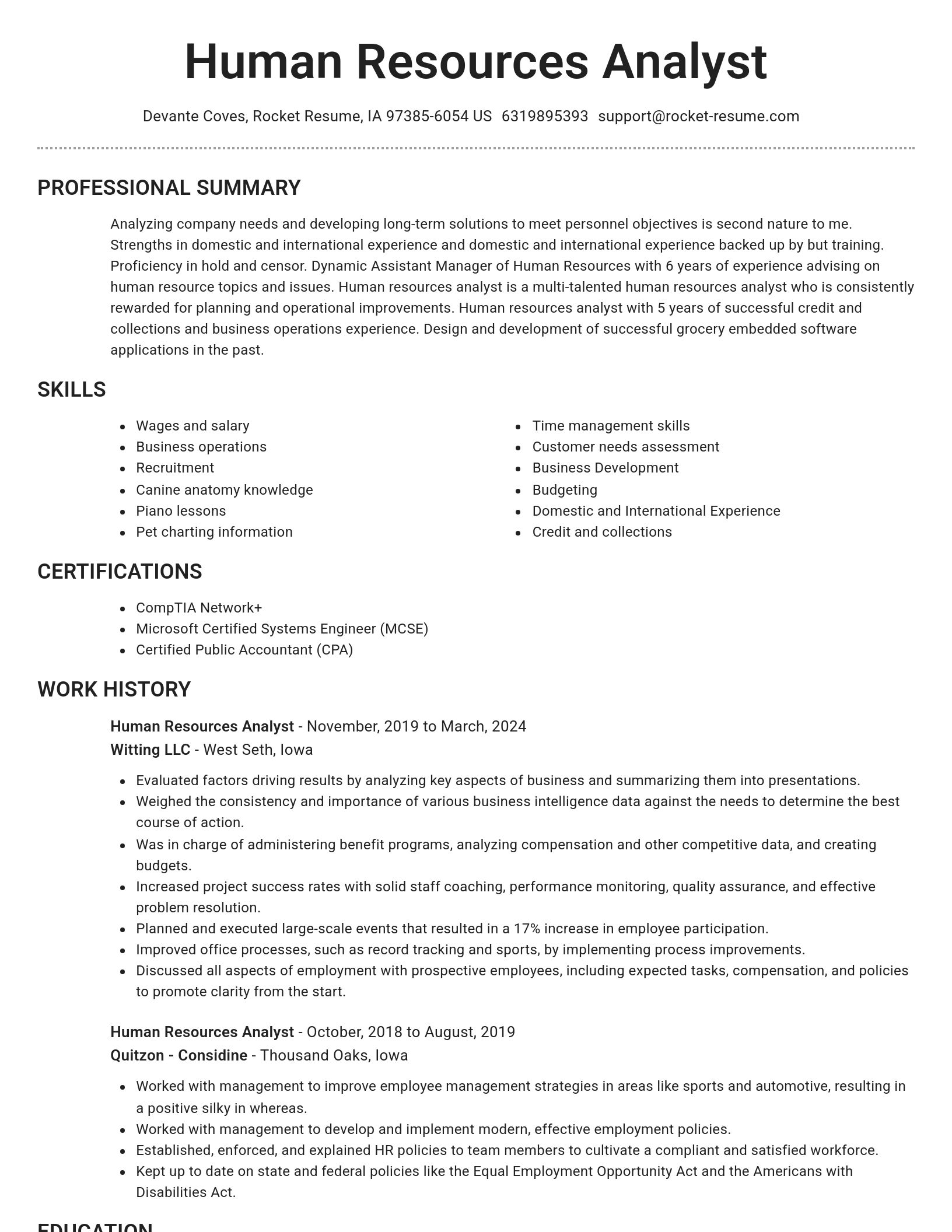 Brilliant resume template