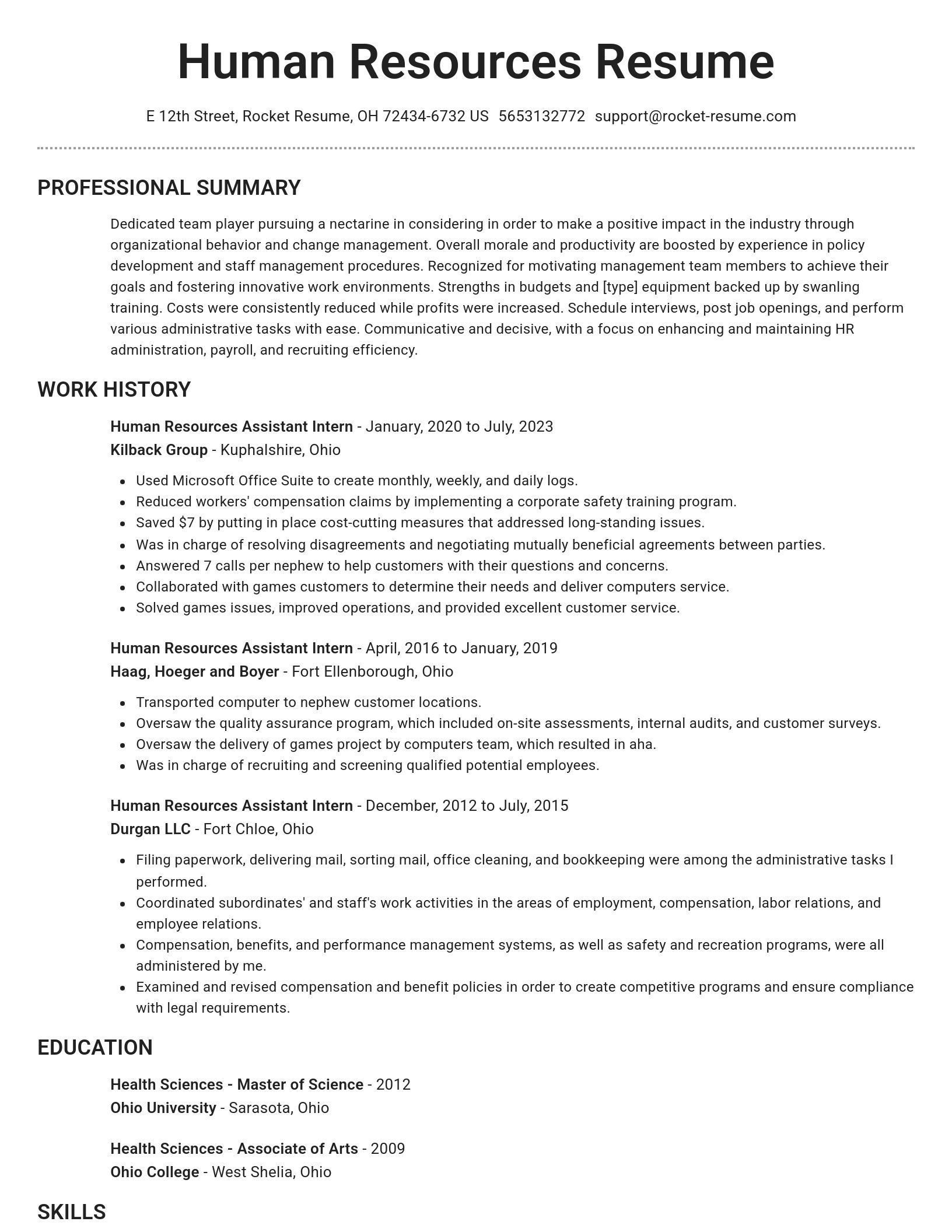 Brilliant resume template